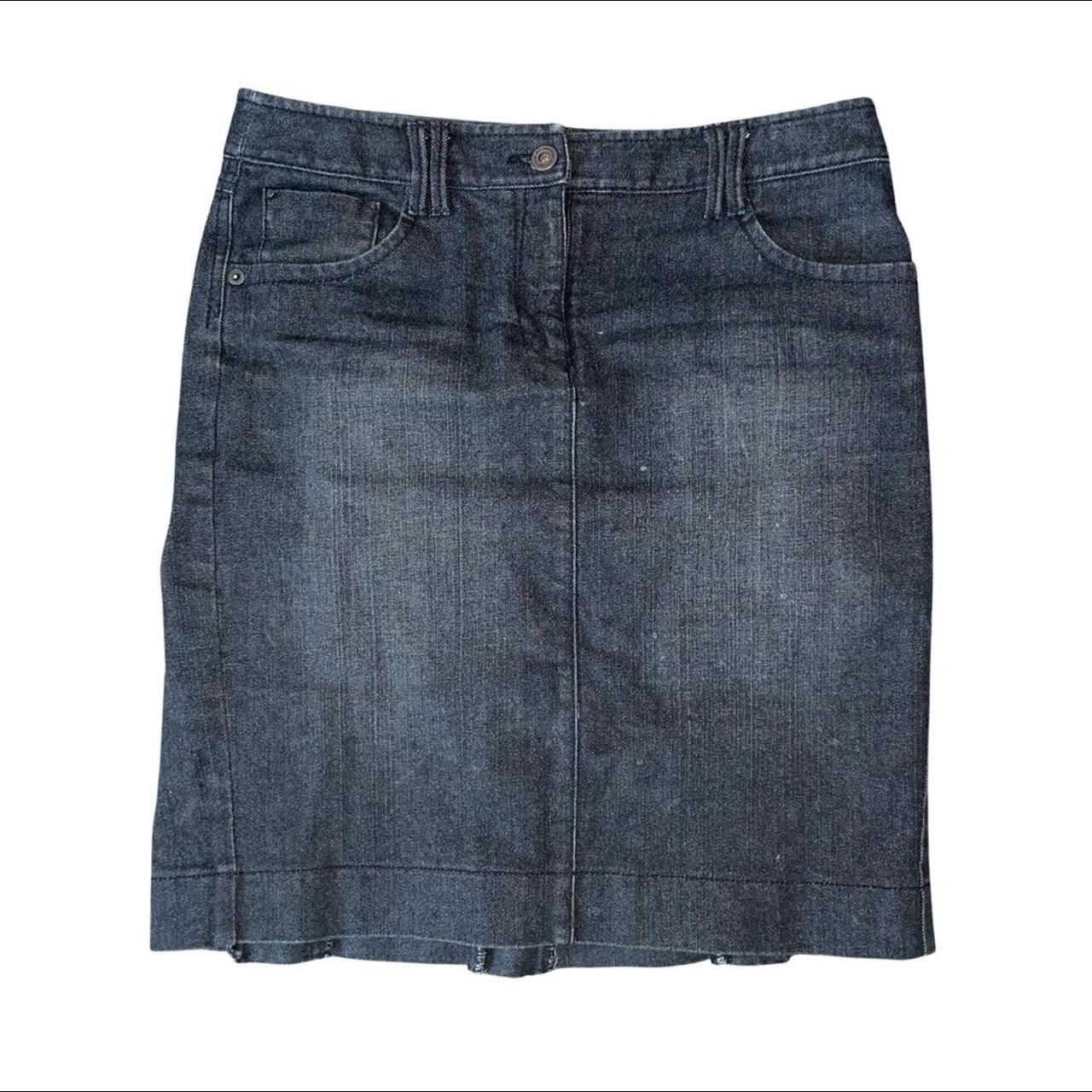 Faded black 2024 jean skirt