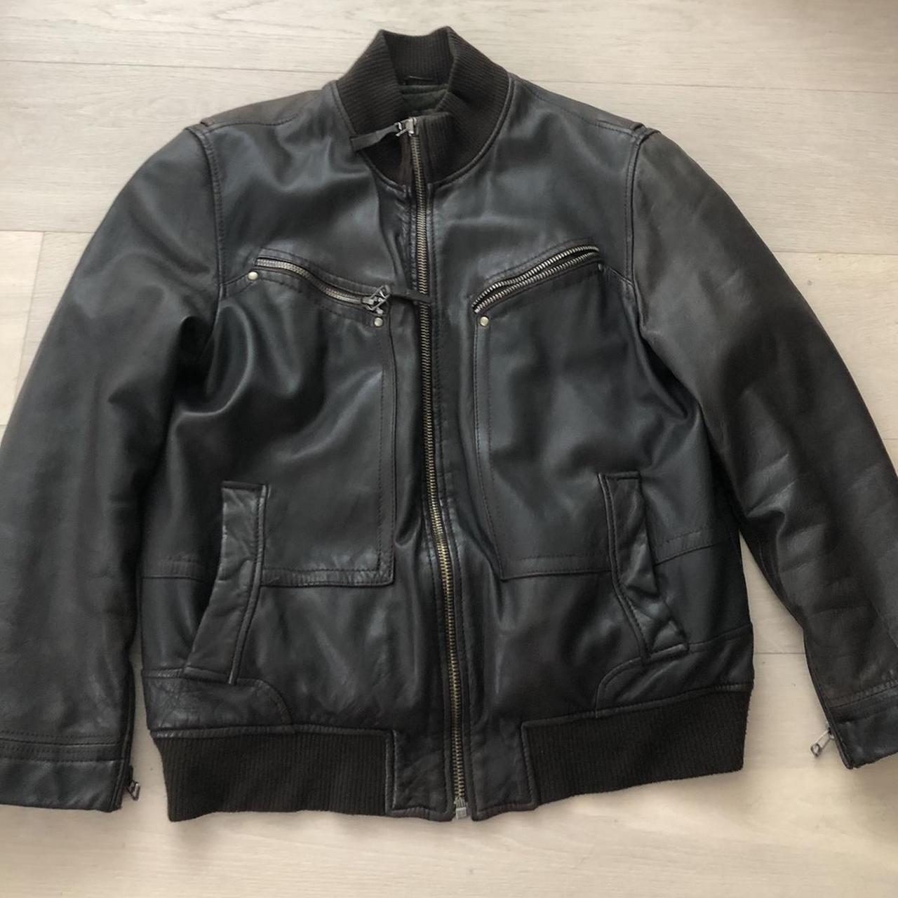 SOLD brown leather jacket | vintage #leatherjacket... - Depop