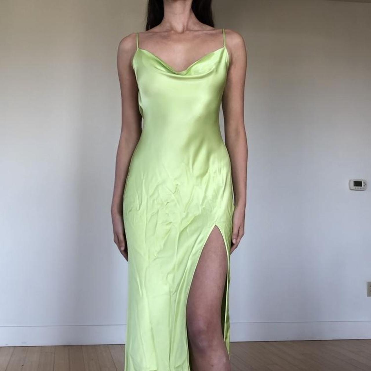 Meshki Women's Green Dress | Depop