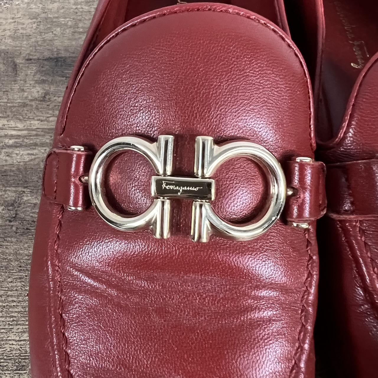 Salvatore Ferragamo red leather loafers Made in... - Depop