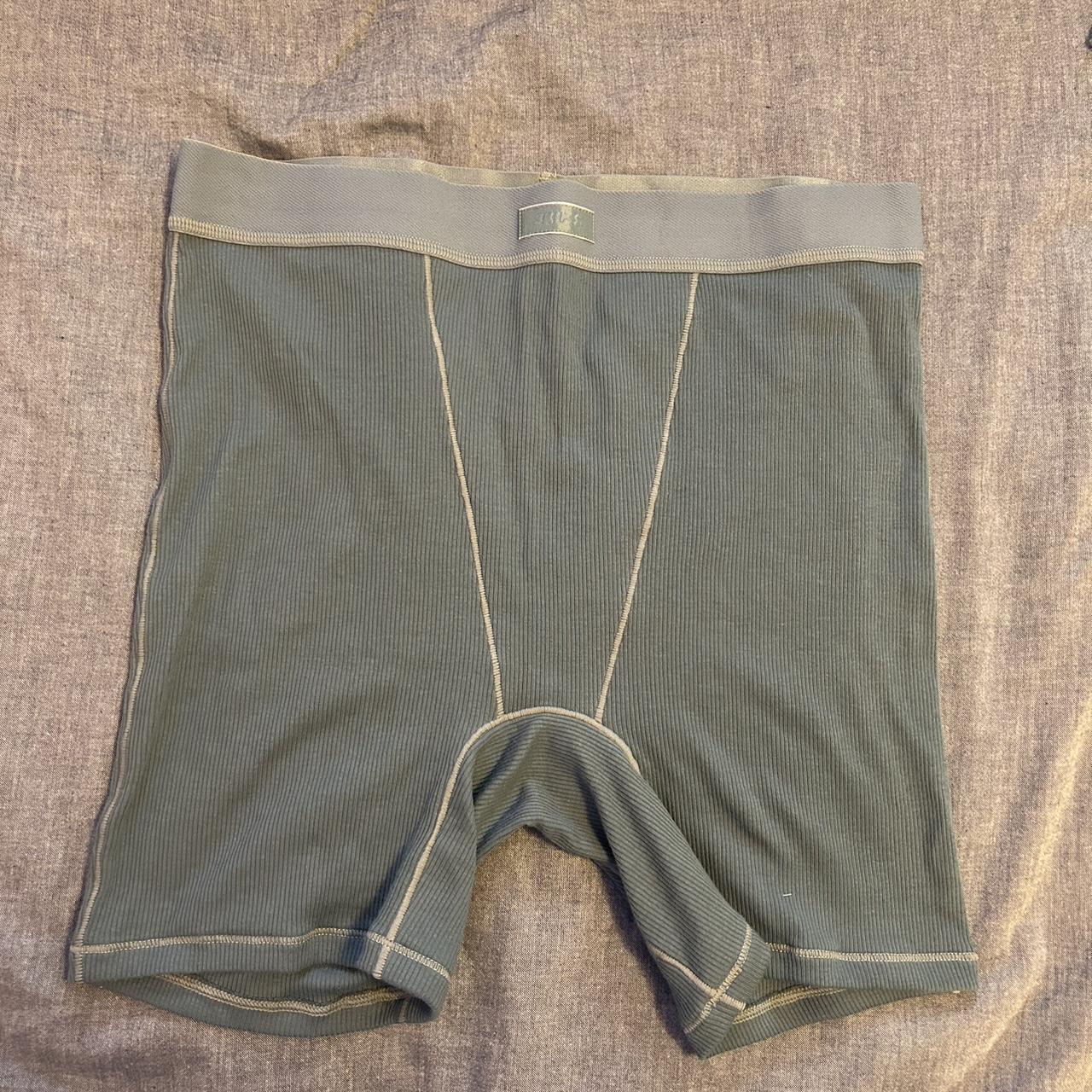 Skims Cotton Rib Boxer size M color: kyanite... - Depop