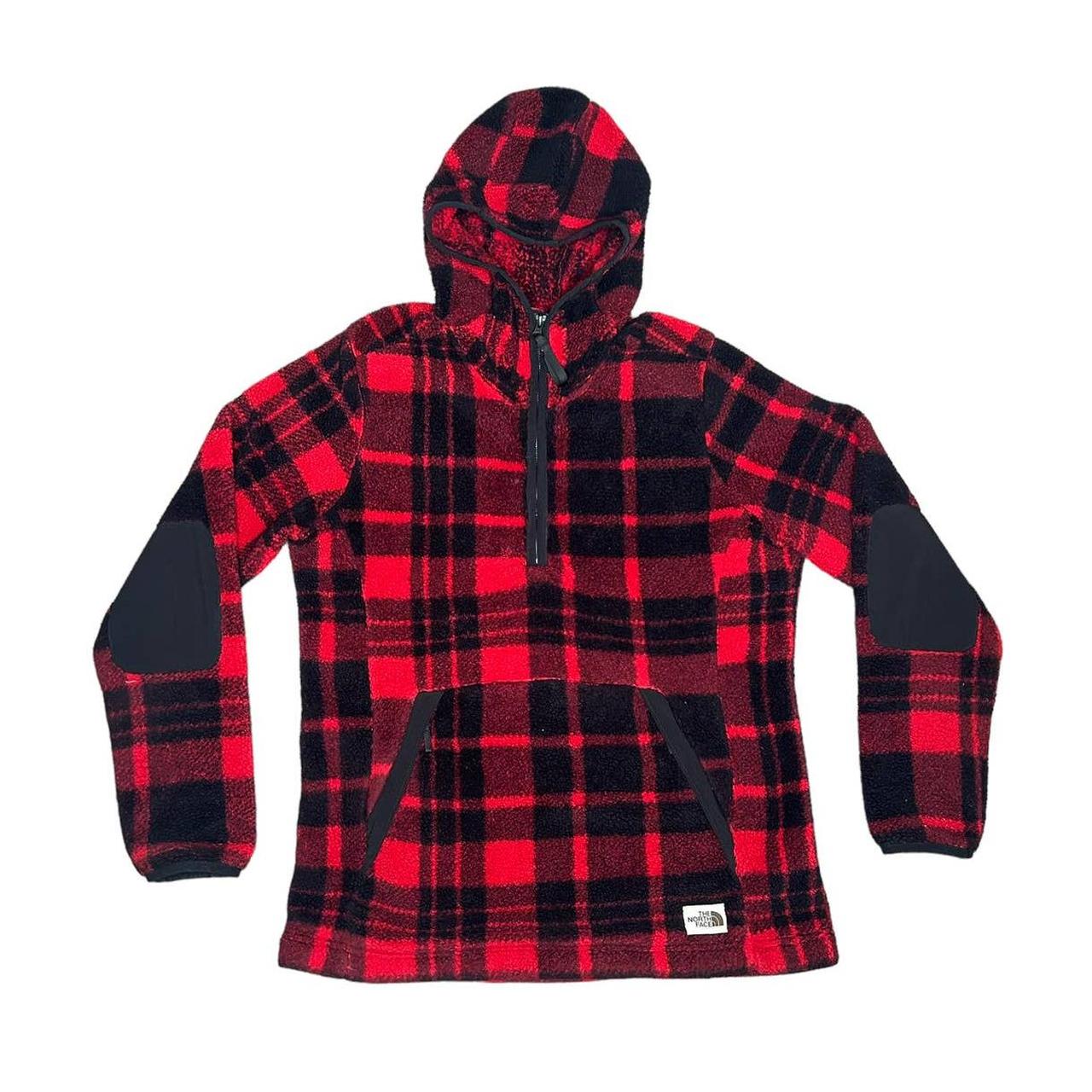 North face red hot sale plaid jacket