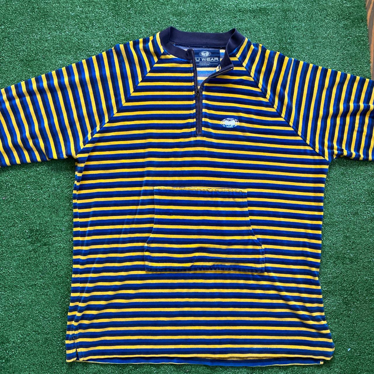 Wu Wear Men's Yellow and Blue Jacket (2)