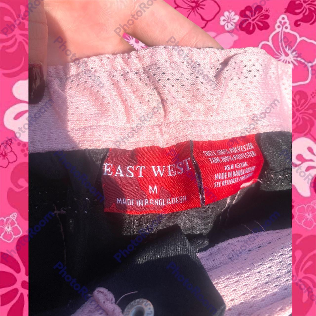 East West Women's Pink and Black Shorts (3)