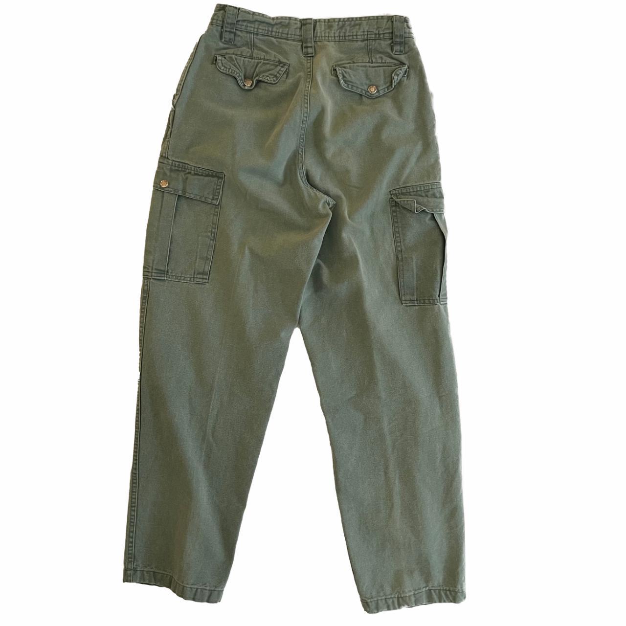 Bugle Boy Men's Green and Khaki Trousers | Depop