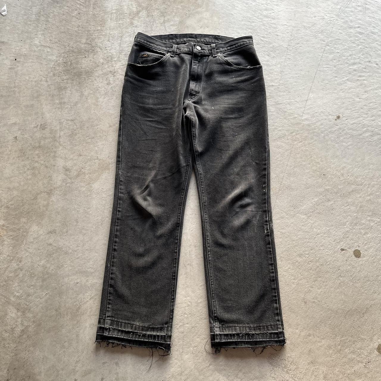 American Vintage Men's Black and Grey Jeans | Depop