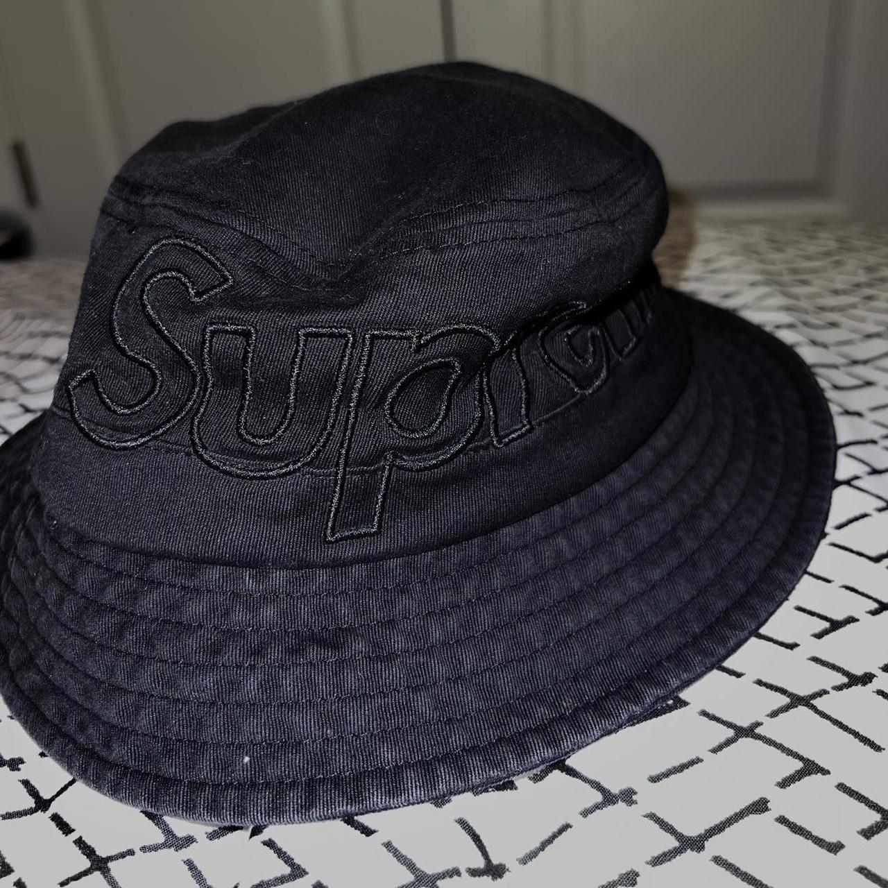 supreme outline crusher black. SS23. small/medium.... - Depop