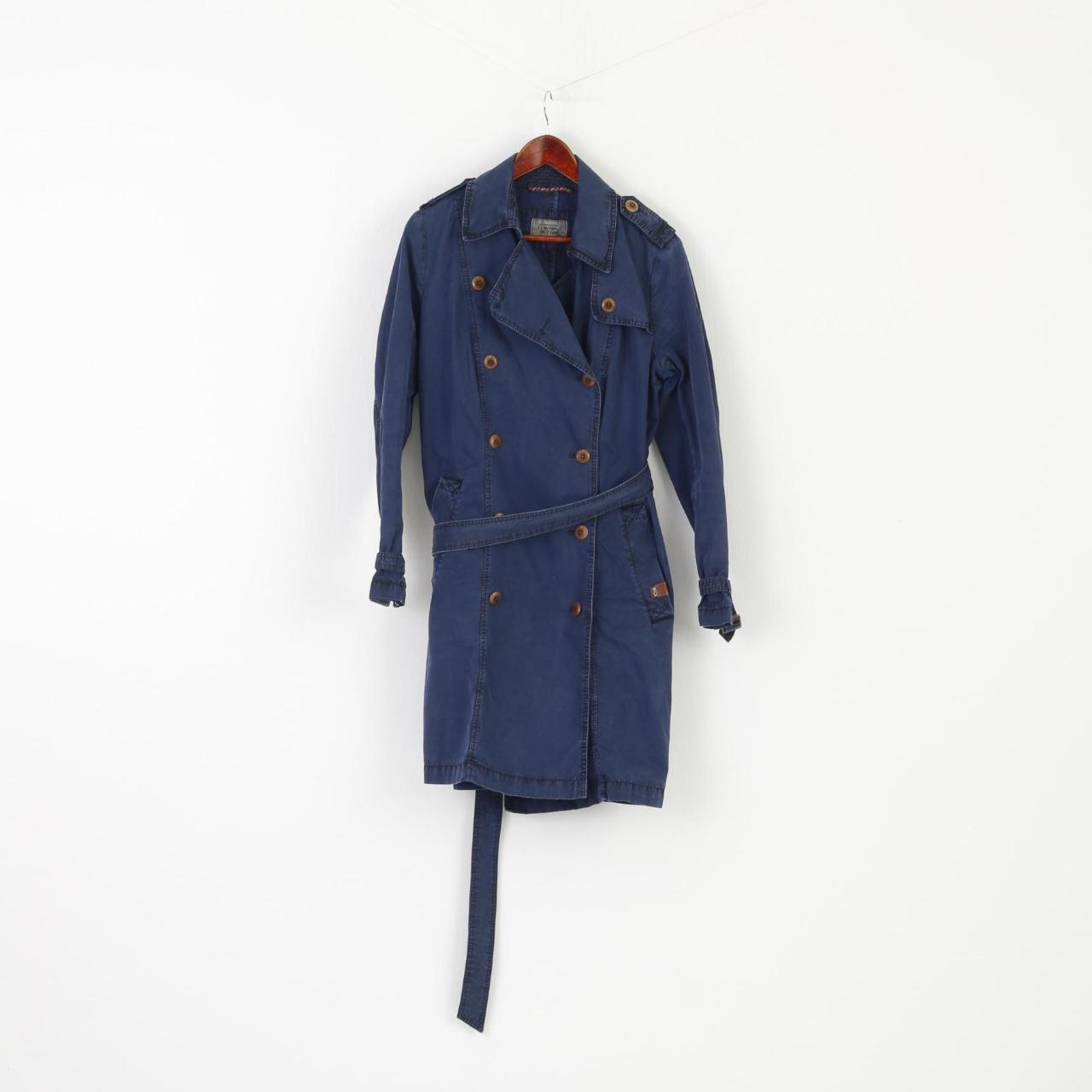 For Sale Camel Active Women 42 L Coat Navy Cotton... Depop