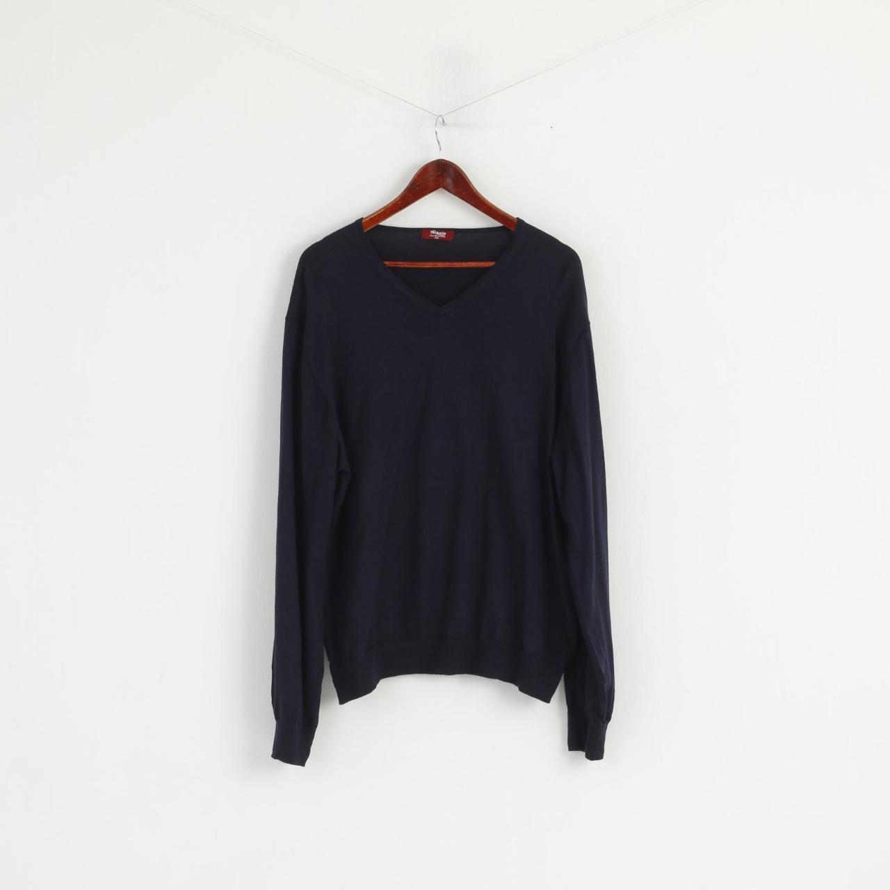 For sale TM Lewin Men XXL Jumper Navy 100 Merino... Depop