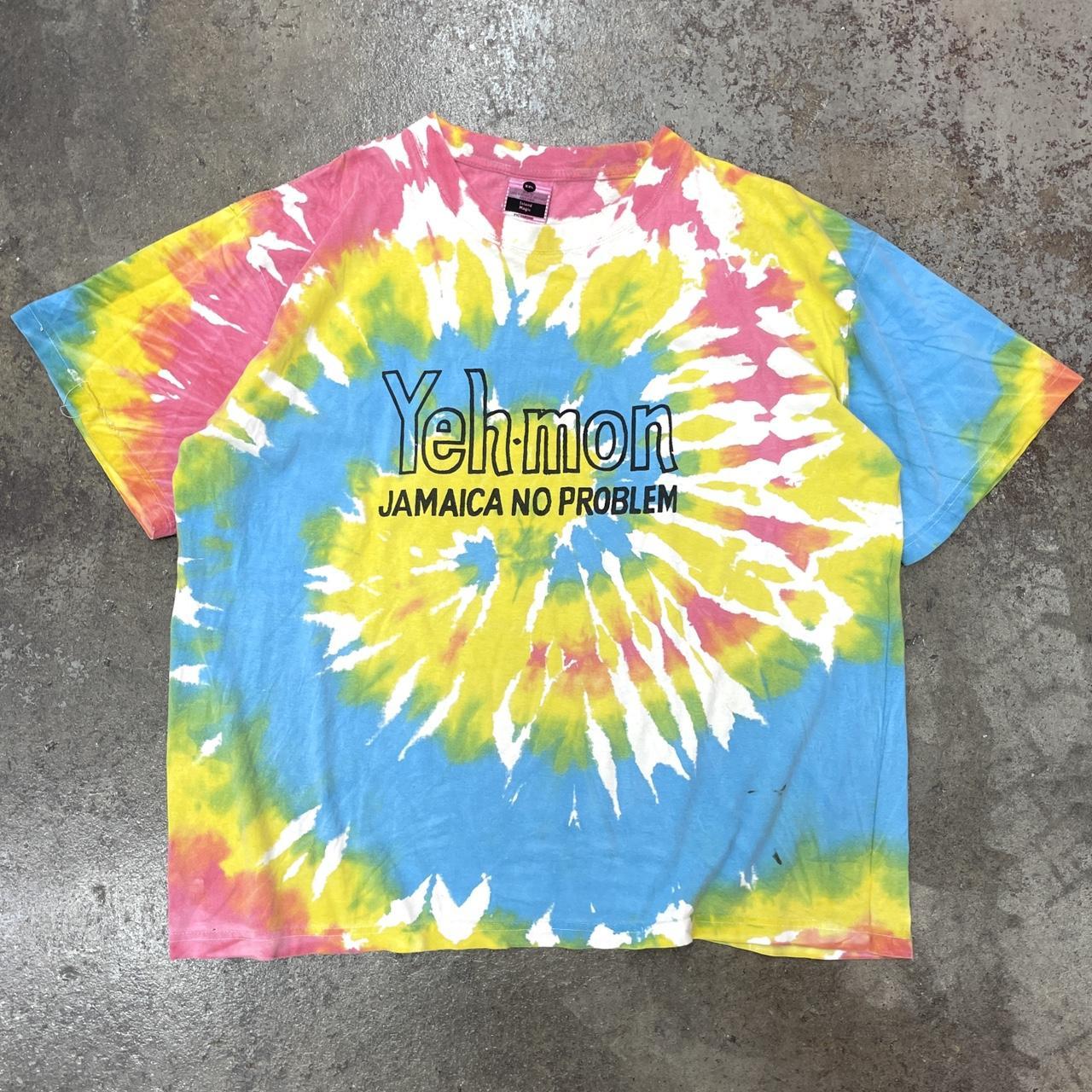 Vtg Yeh Mon Jamaica hand drawn tee Fit mens boxy... - Depop