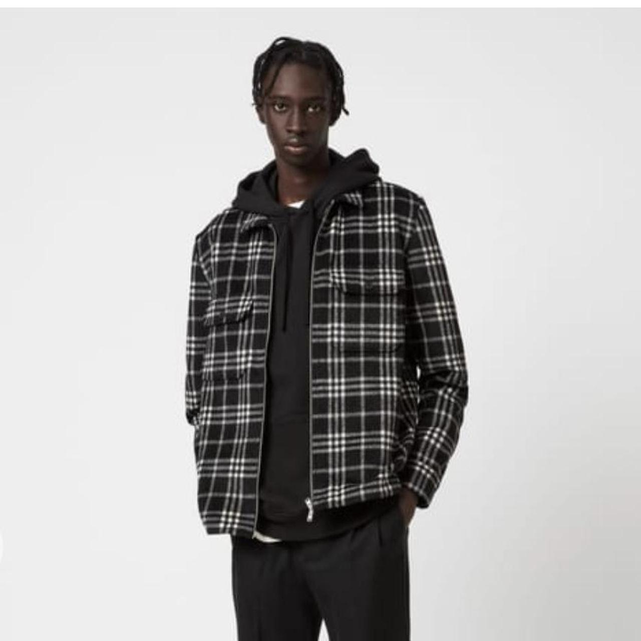 AllSaints Holdt black check overshirt. Excellent... - Depop