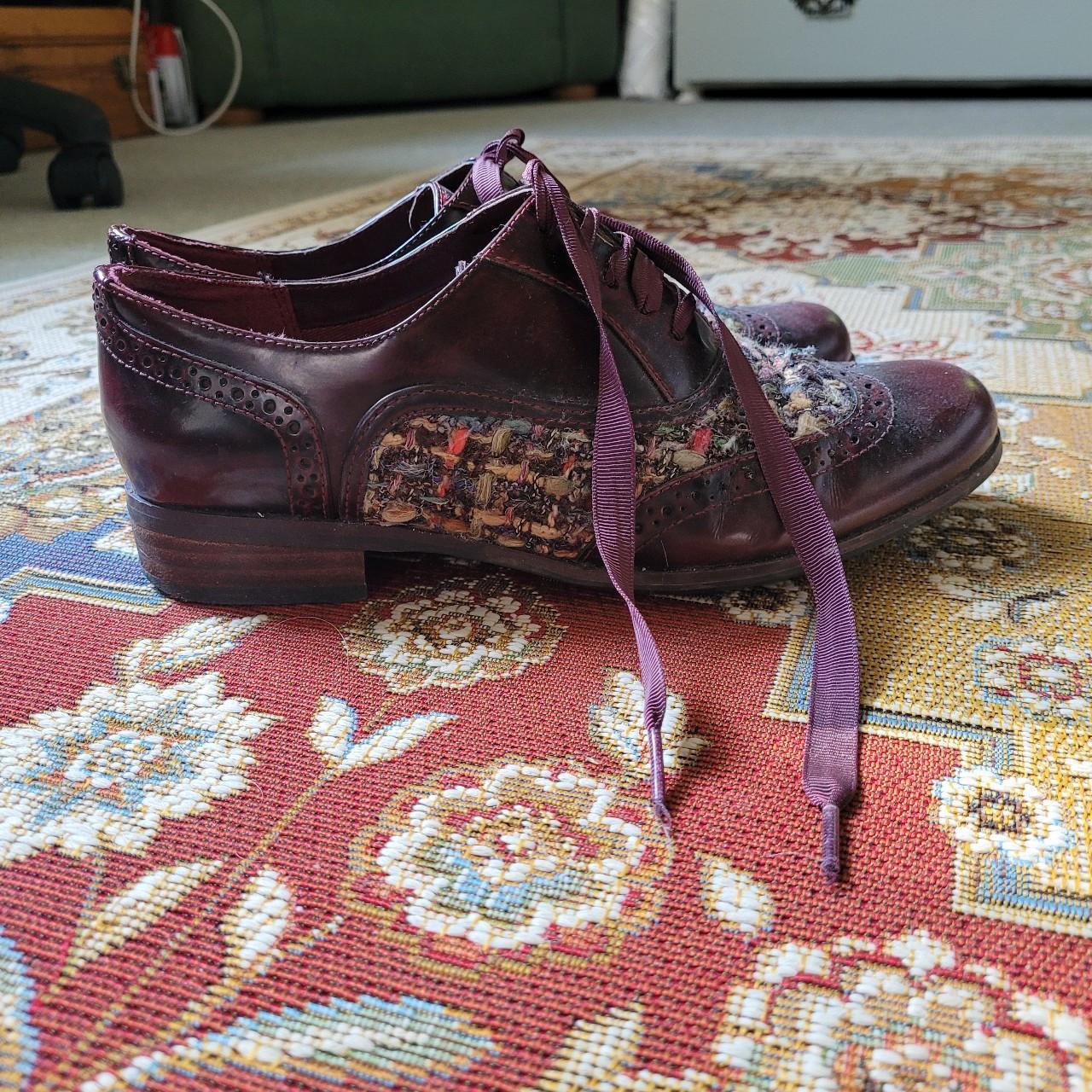 Clarks sales burgundy brogues