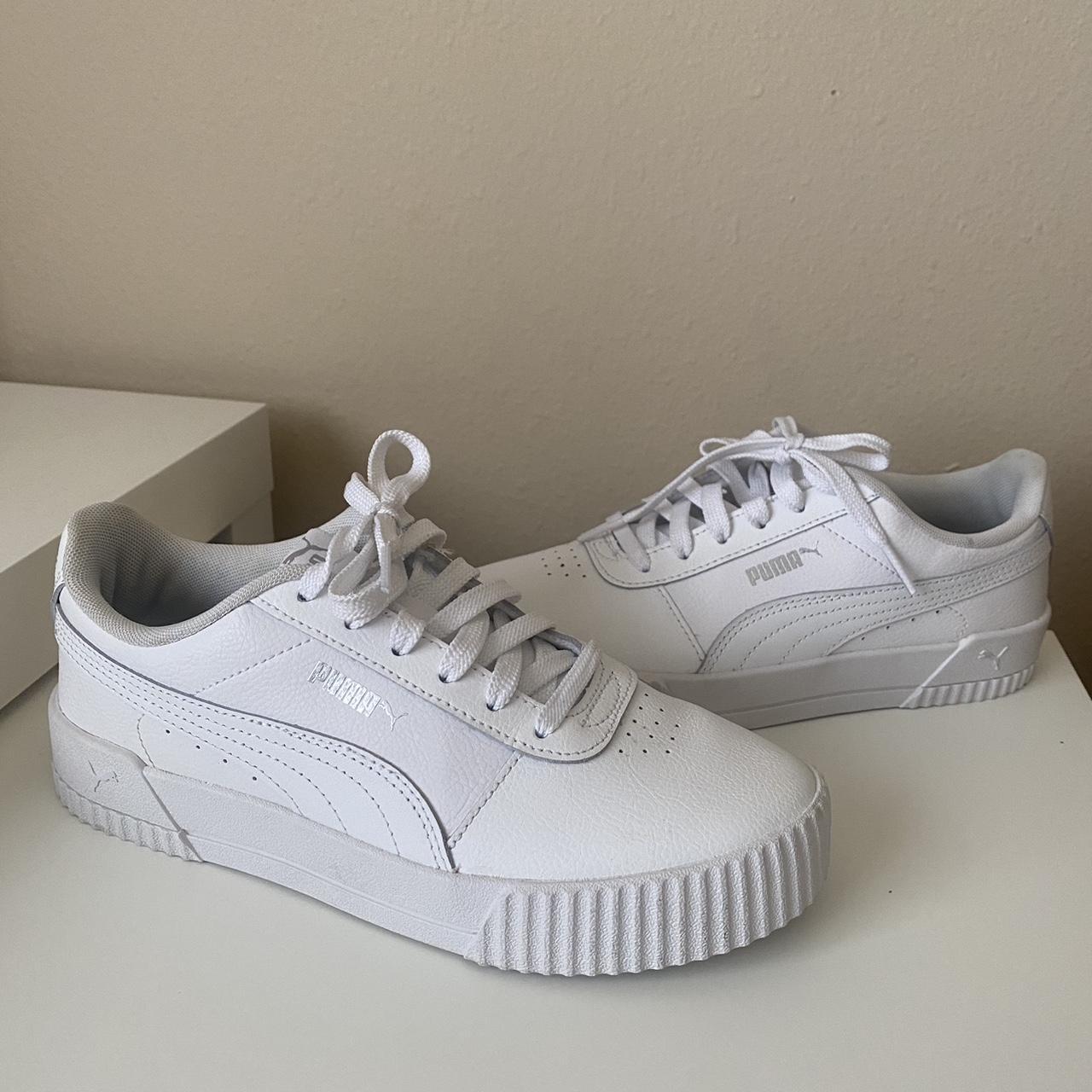 white puma carina sneaker