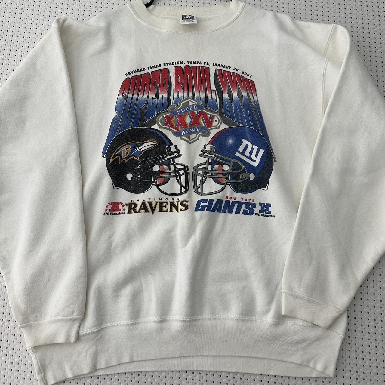 Vintage Super Bowl 25 Baltimore Ravens sweatshirt - Depop