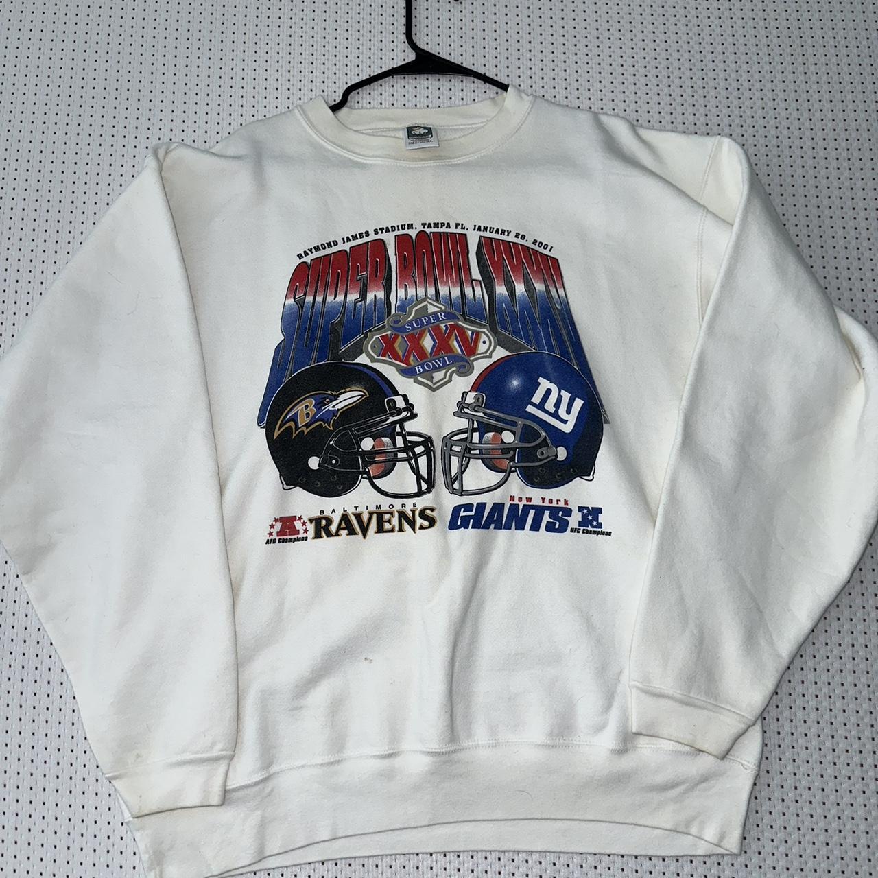 Vintage Super Bowl 25 Baltimore Ravens sweatshirt - Depop