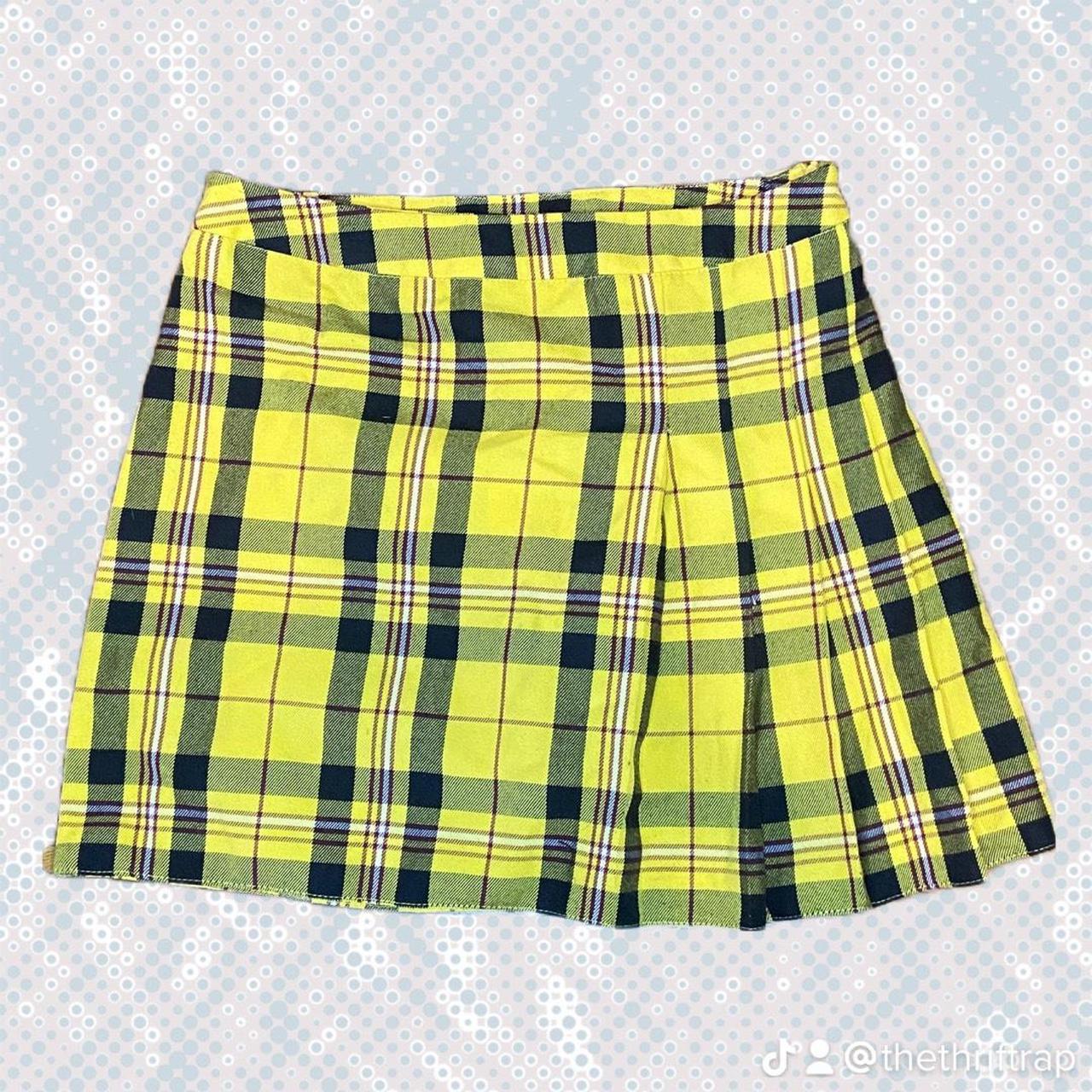 90s mini cheap skirt yellow