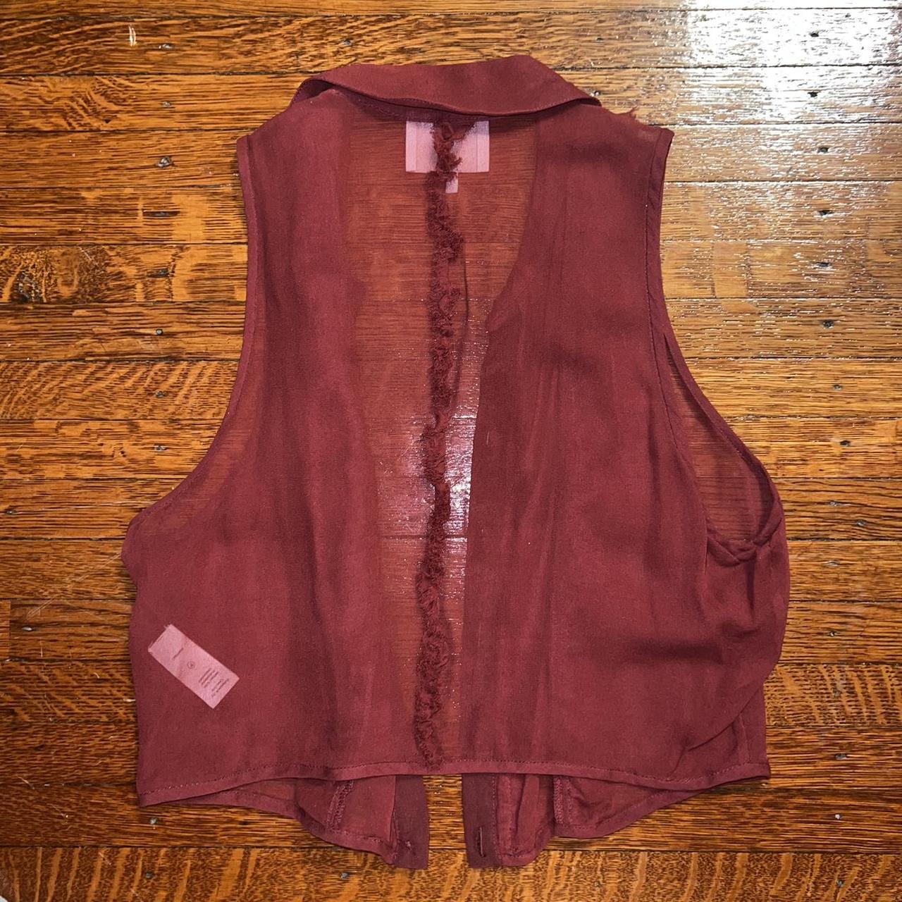 Cinq a Sept Women's Burgundy and Red Blouse (2)