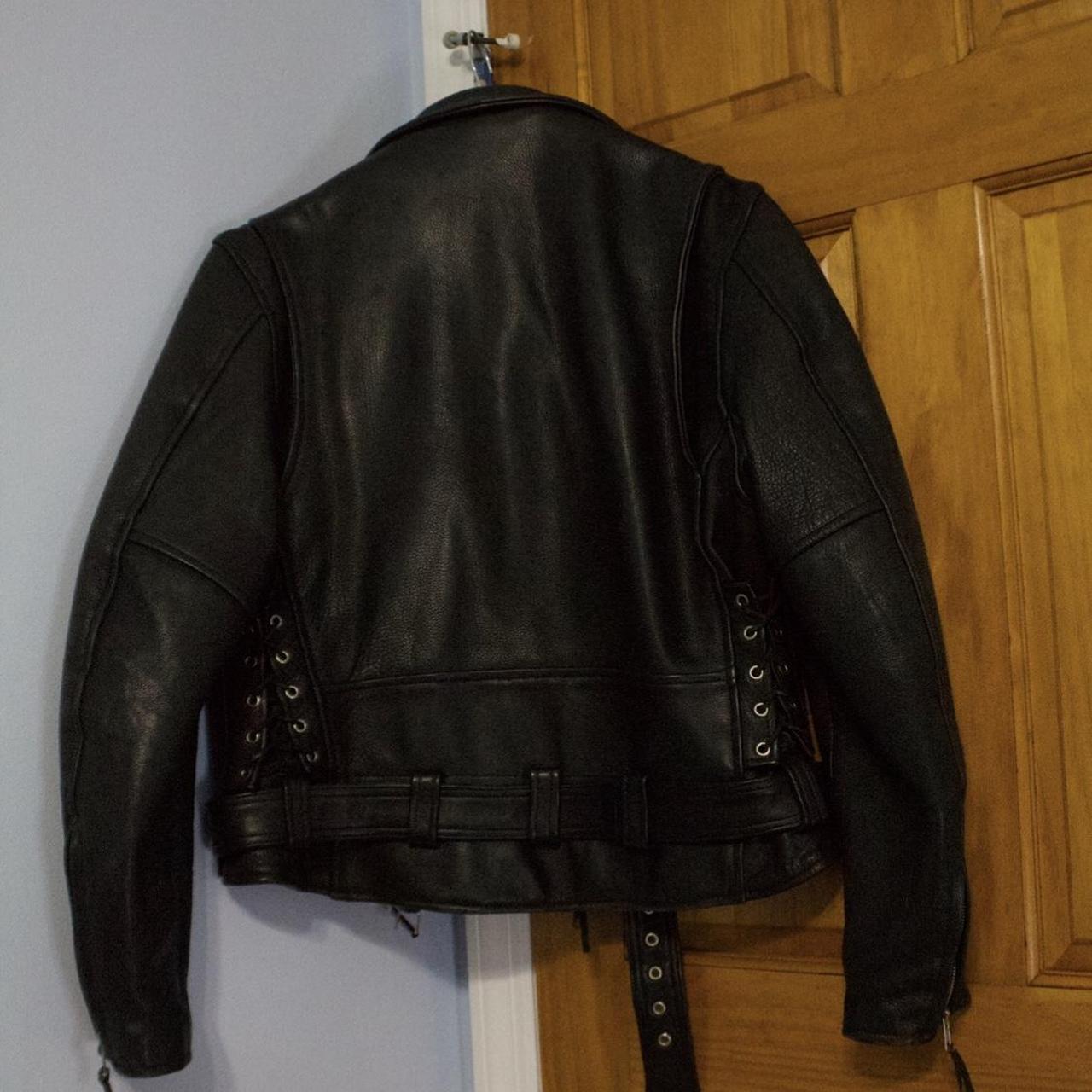 Authentic Vintage Leather Jacket!! Heavy duty... - Depop