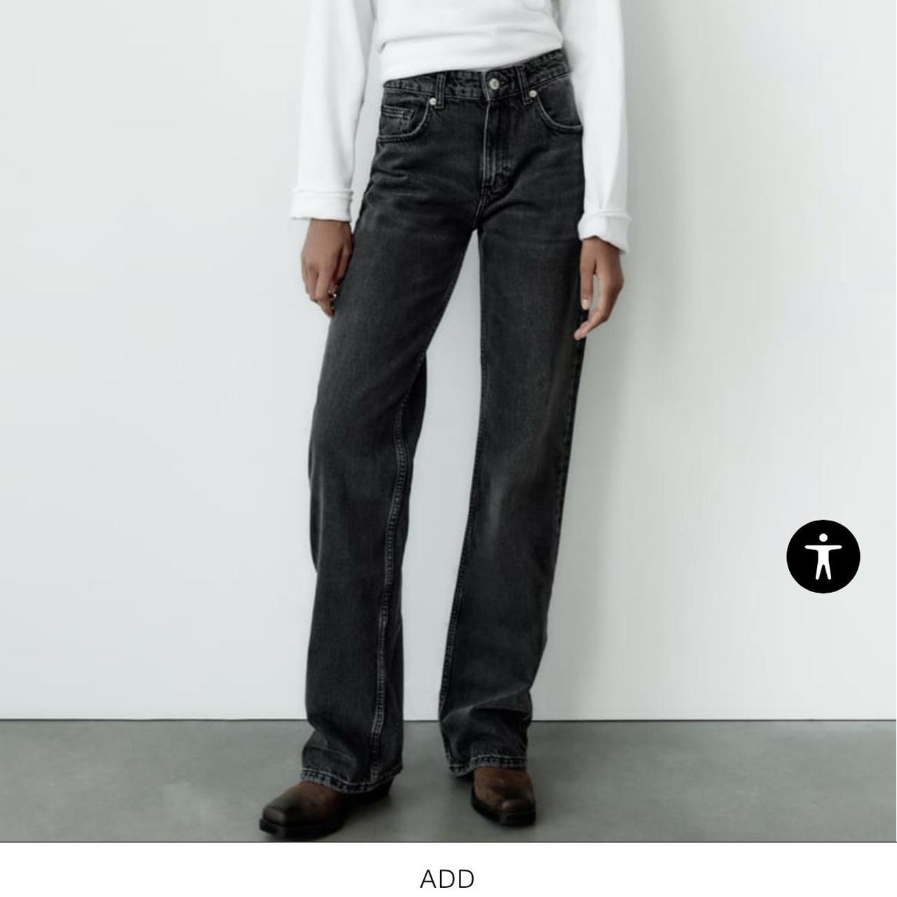 Zara full length black denim jeans pants size US 4,... Depop