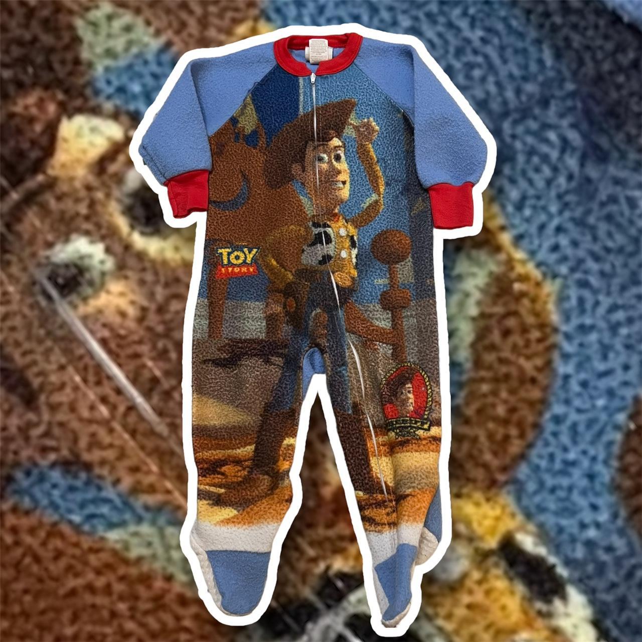 Vintage Toy Story 2T Youth Toddler Pajamas Onsie Zip