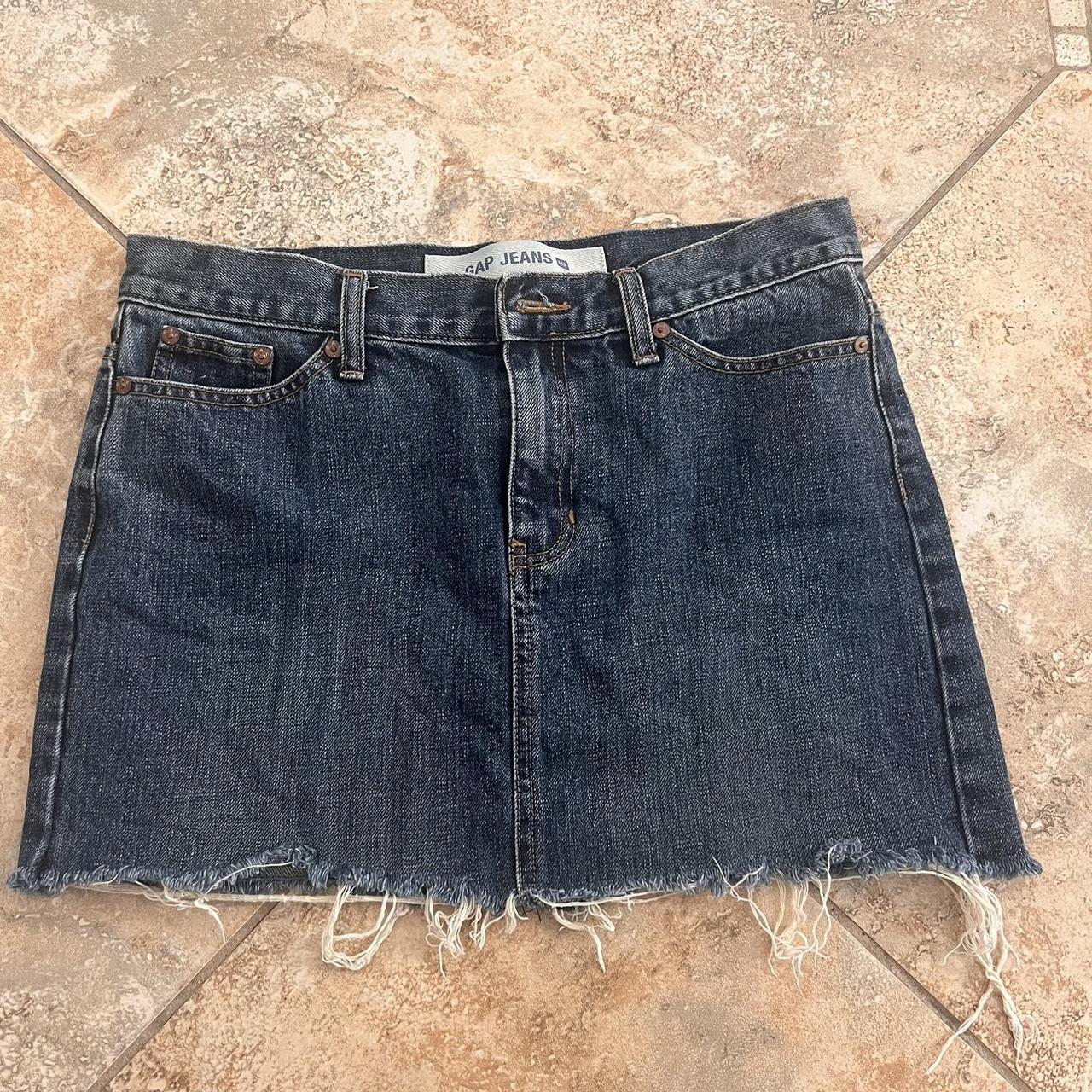 Long denim skirt clearance gap