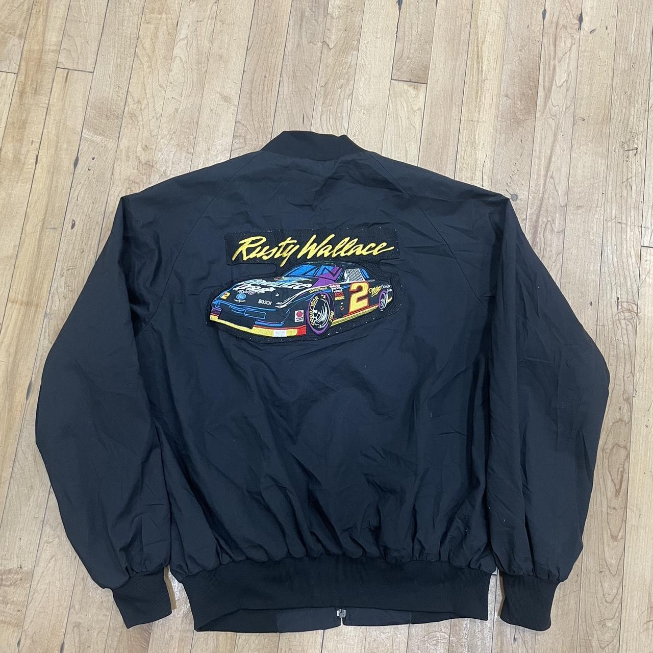 90s nascar bomber racing jacket embroidered Sick... - Depop