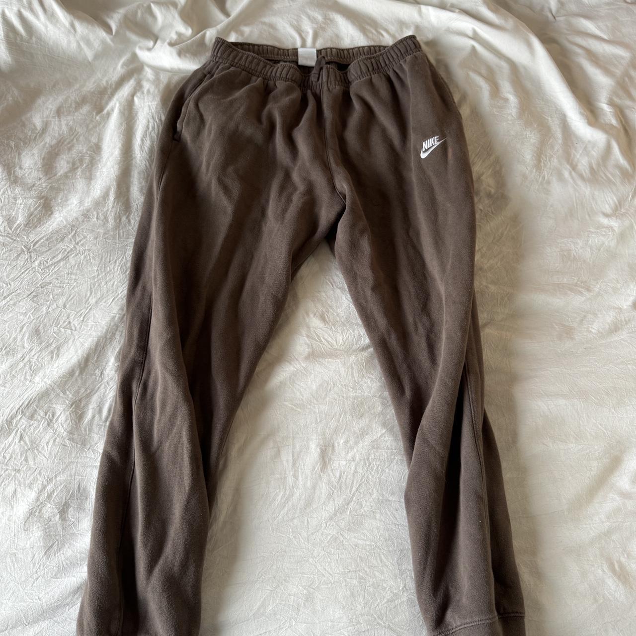 Brown Nike Sweatpants - Depop