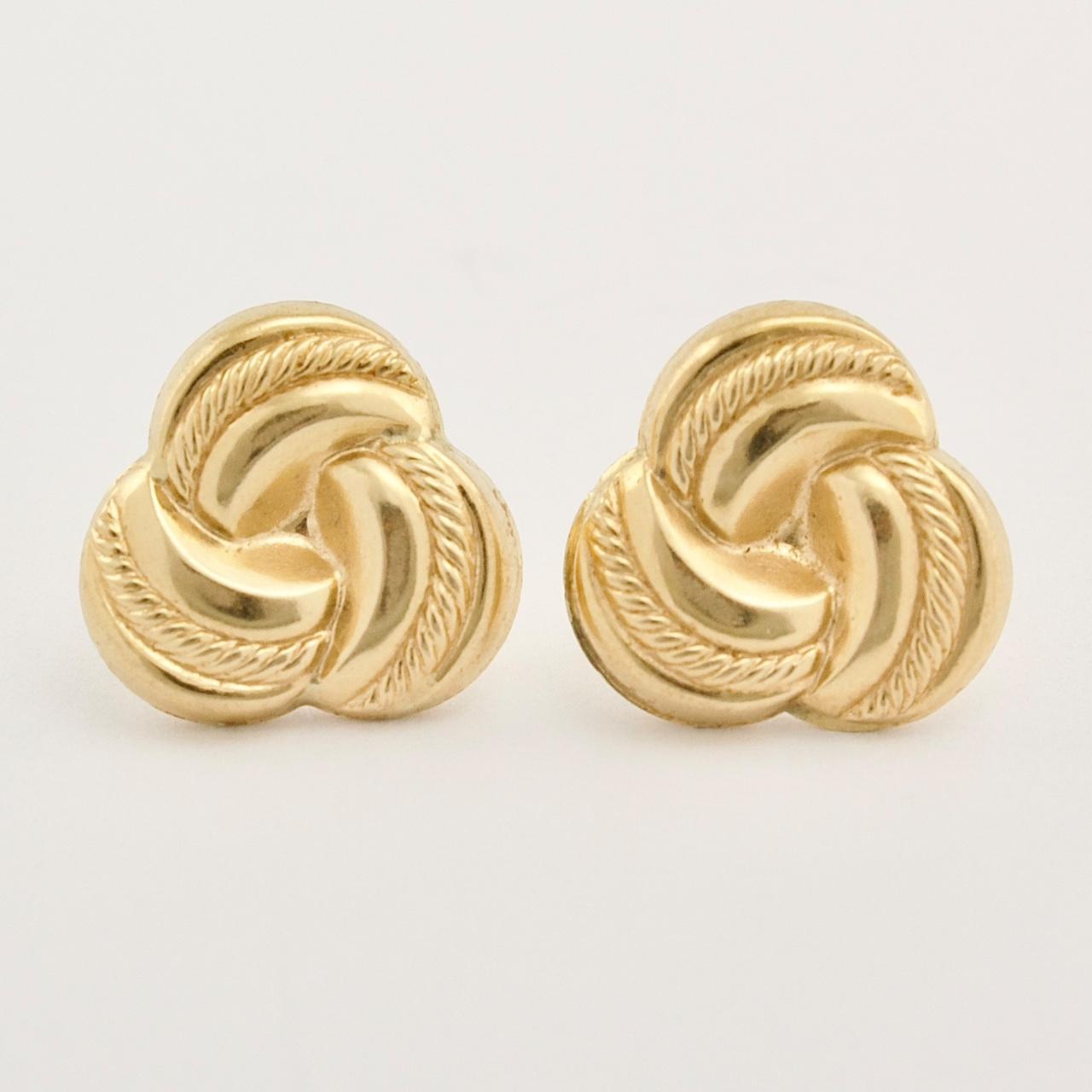Vintage 14K gold love knot stud earrings. Acquired | Depop