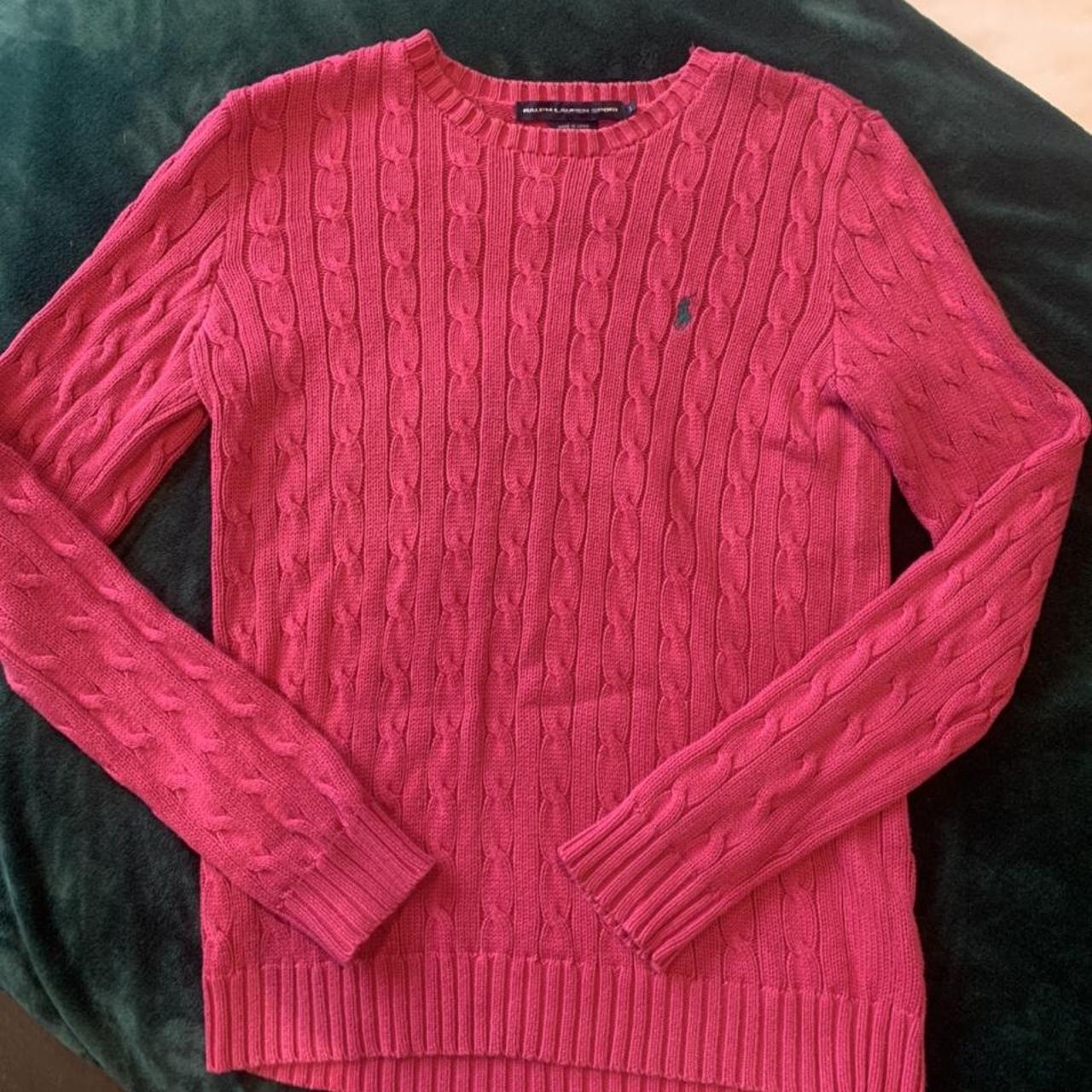 Ralph Lauren Women's Pink Jumper | Depop