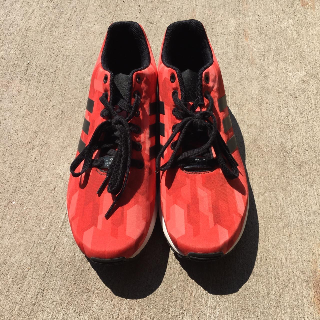 Adidas zx flux camouflage red sale