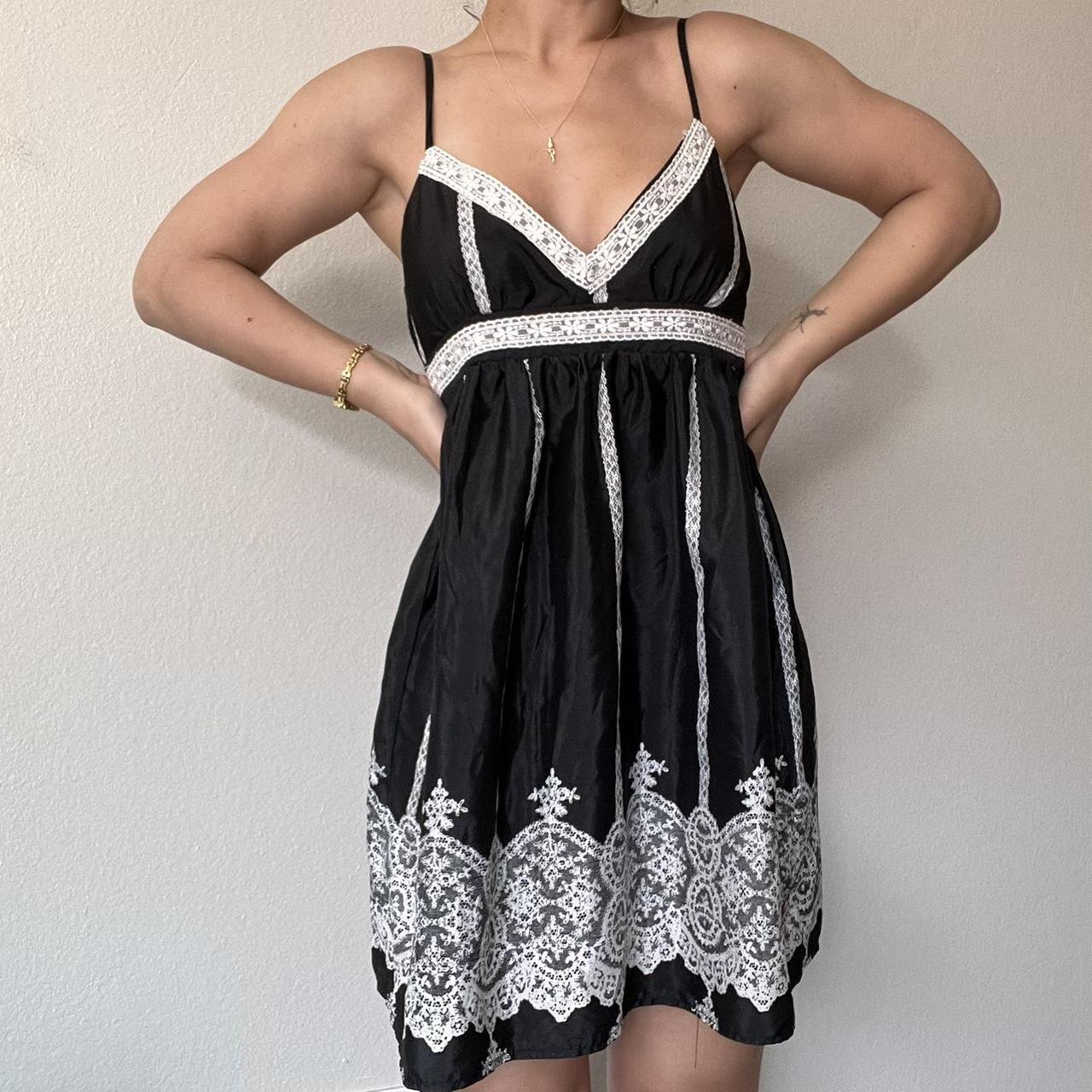 Wet Seal Women's Babydoll Dress Black M – 2000s dollette