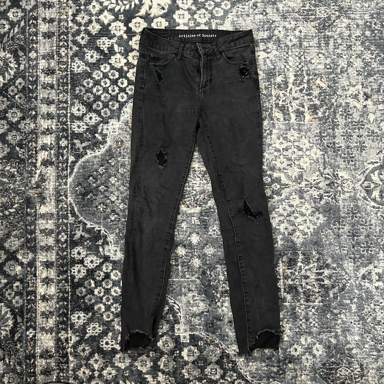 Articles of Society Women's Black and Grey Jeans (2)