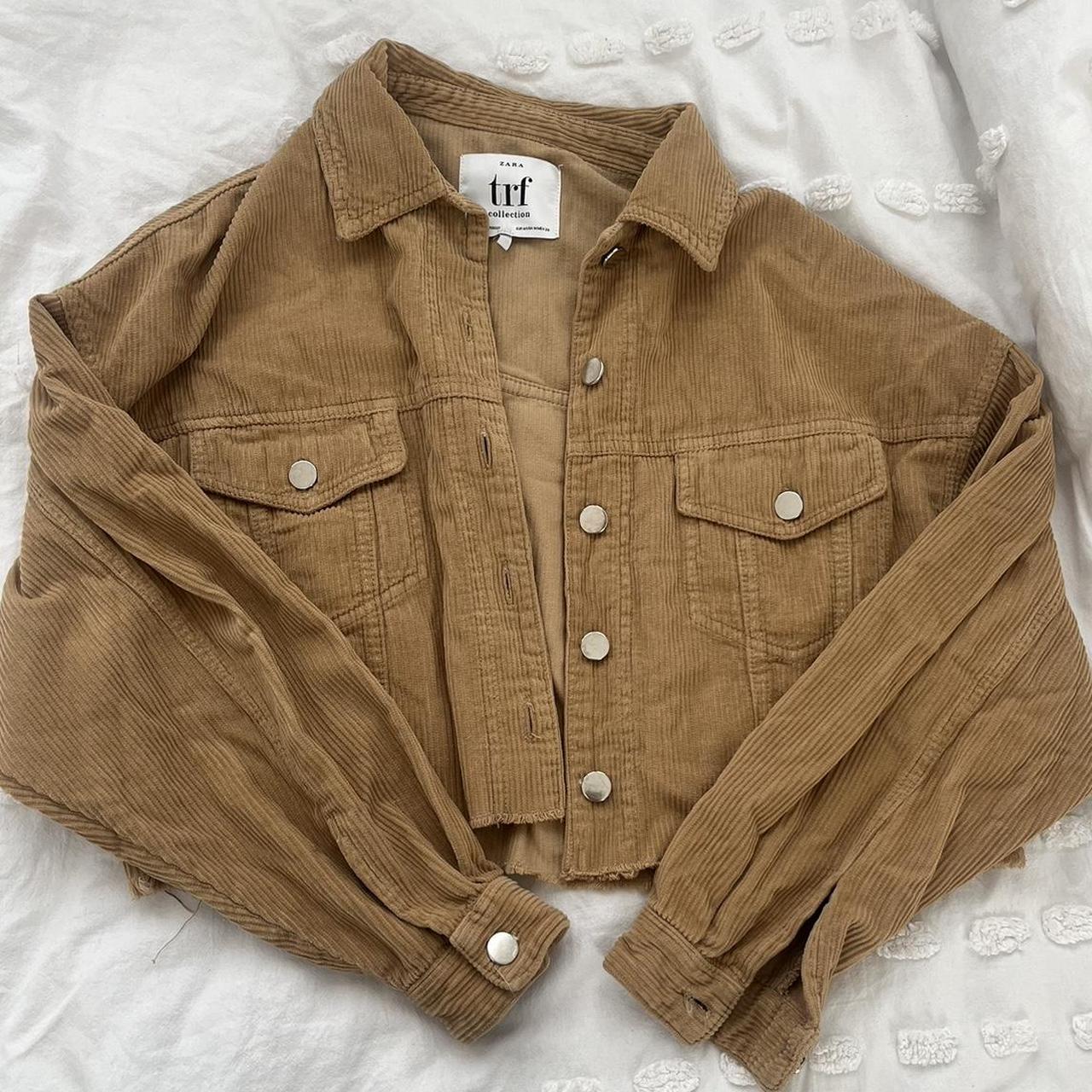 Zara cropped corduroy sales jacket