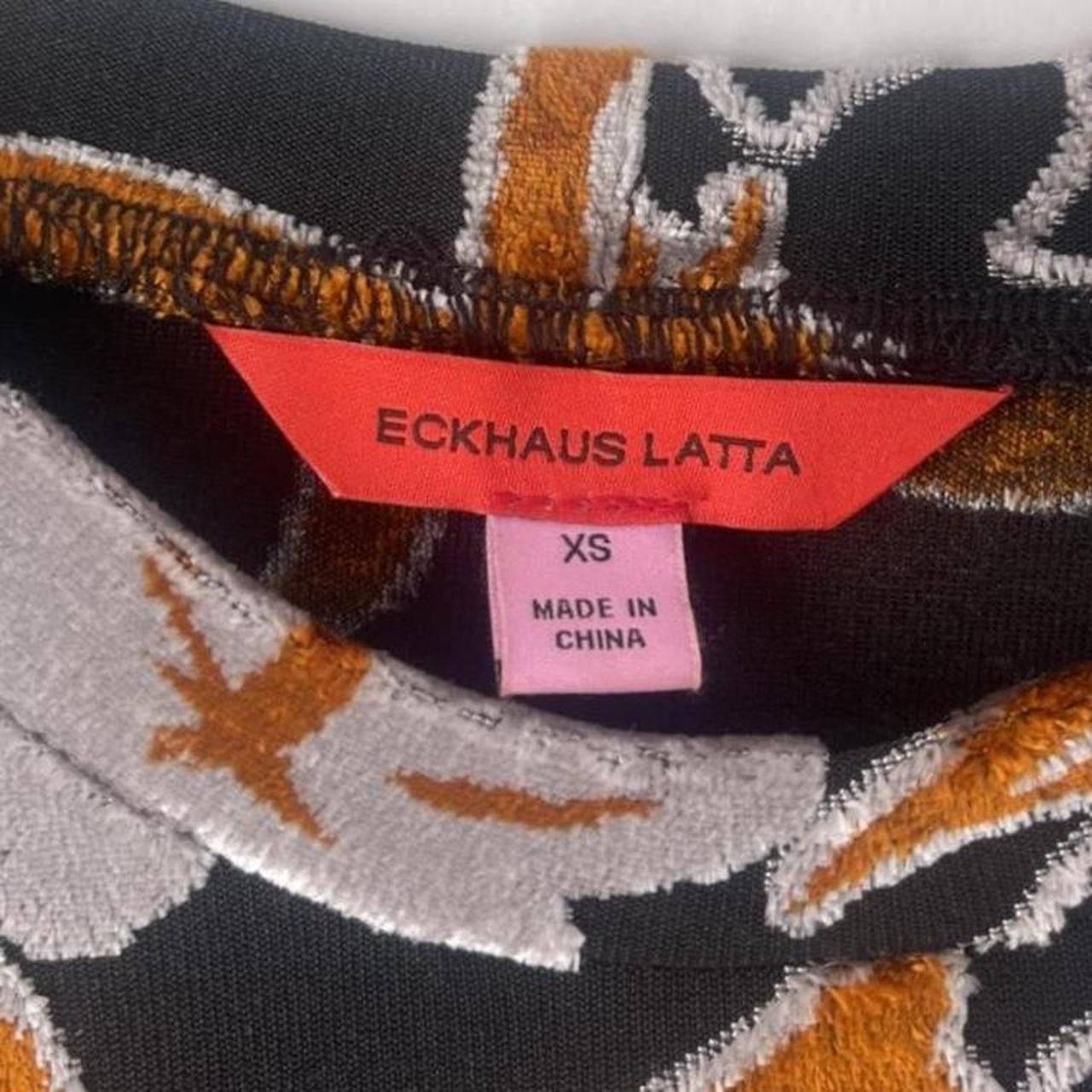 Eckhaus Latta Women's Black and Orange T-shirt (2)