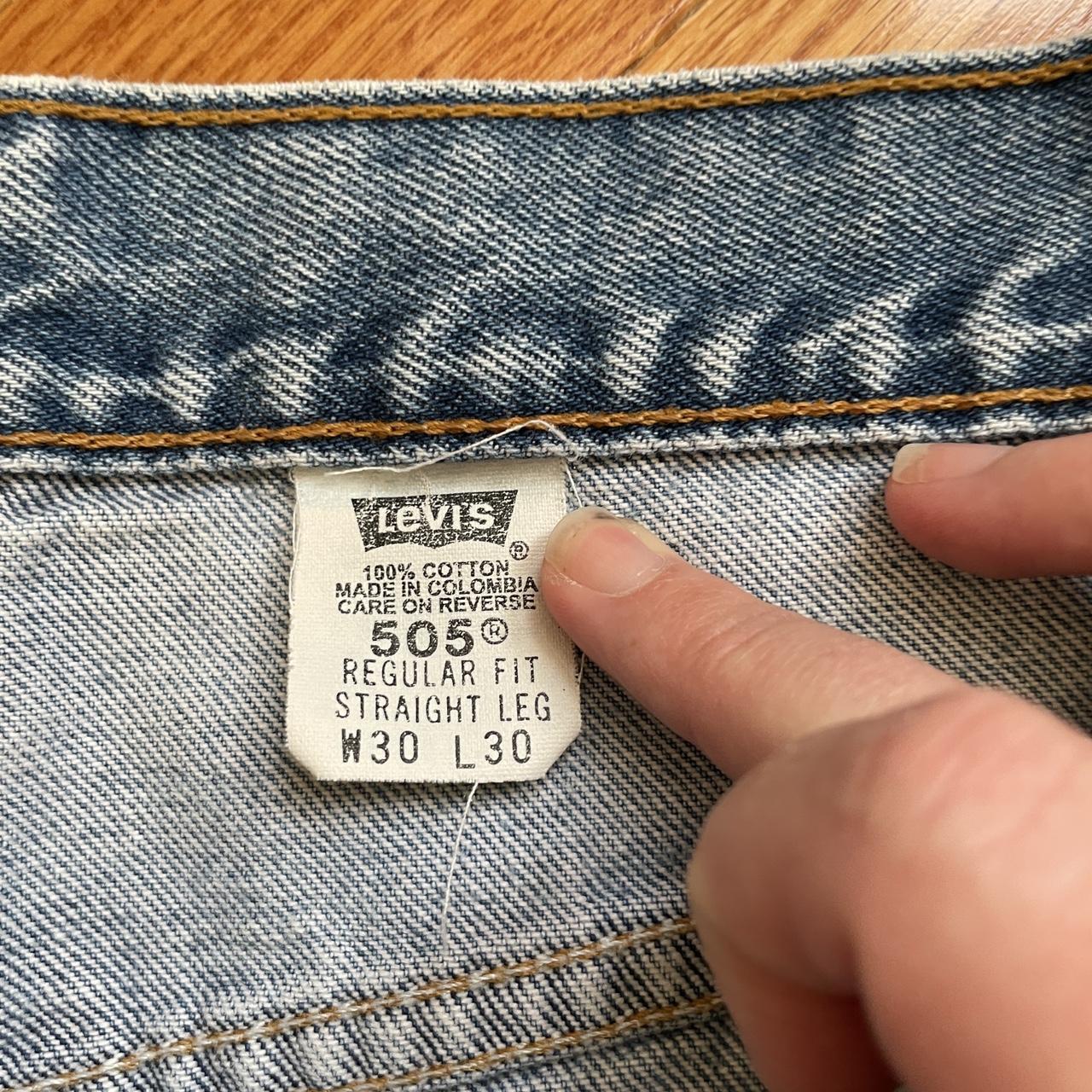 Vintage Levi's 505, tag size is 30x30, but they've... - Depop