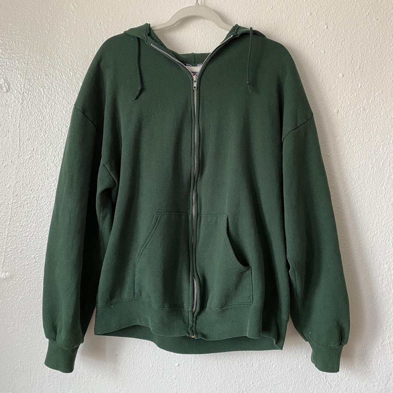 Jerzees Women's Green Hoodie | Depop