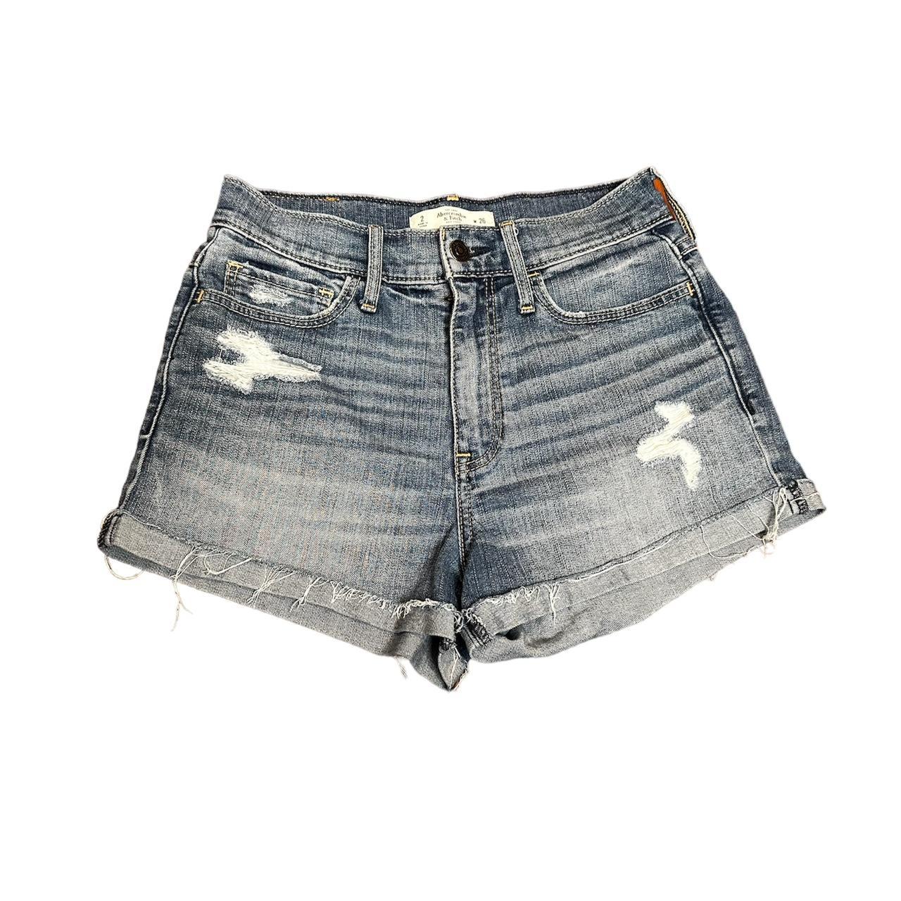 Abercrombie & fitch light blue distress high waist... - Depop