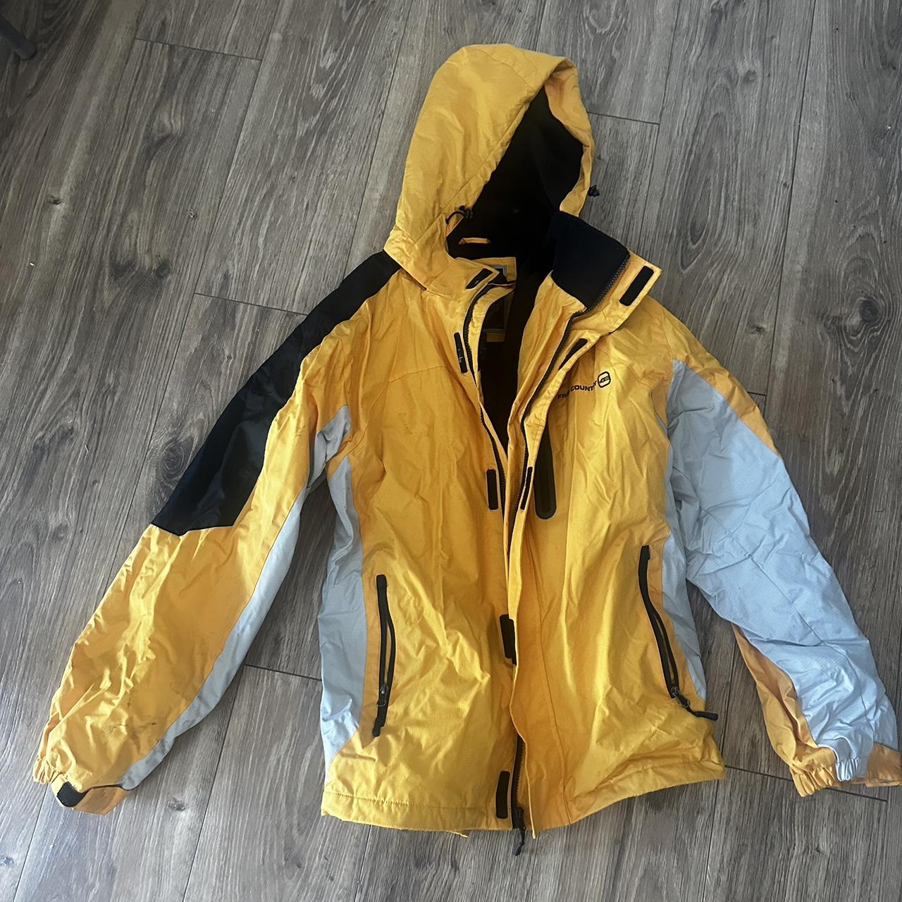 Black and yellow ski jacket best sale