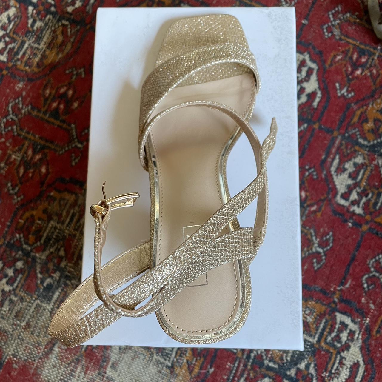 Quiz Women's Gold Sandals | Depop