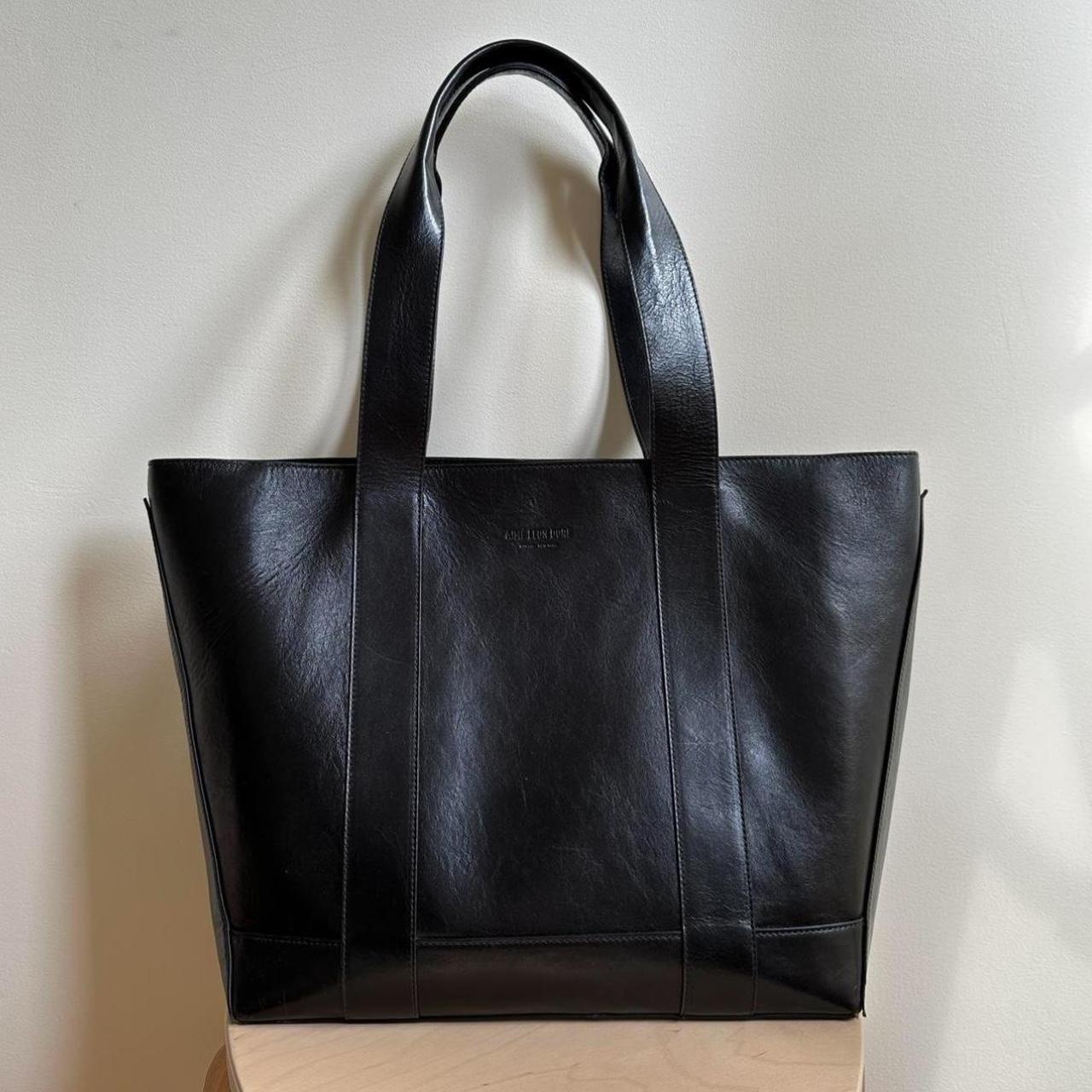 Aime Leon Dore Debossed Logo Leather Tote Bag in | Depop