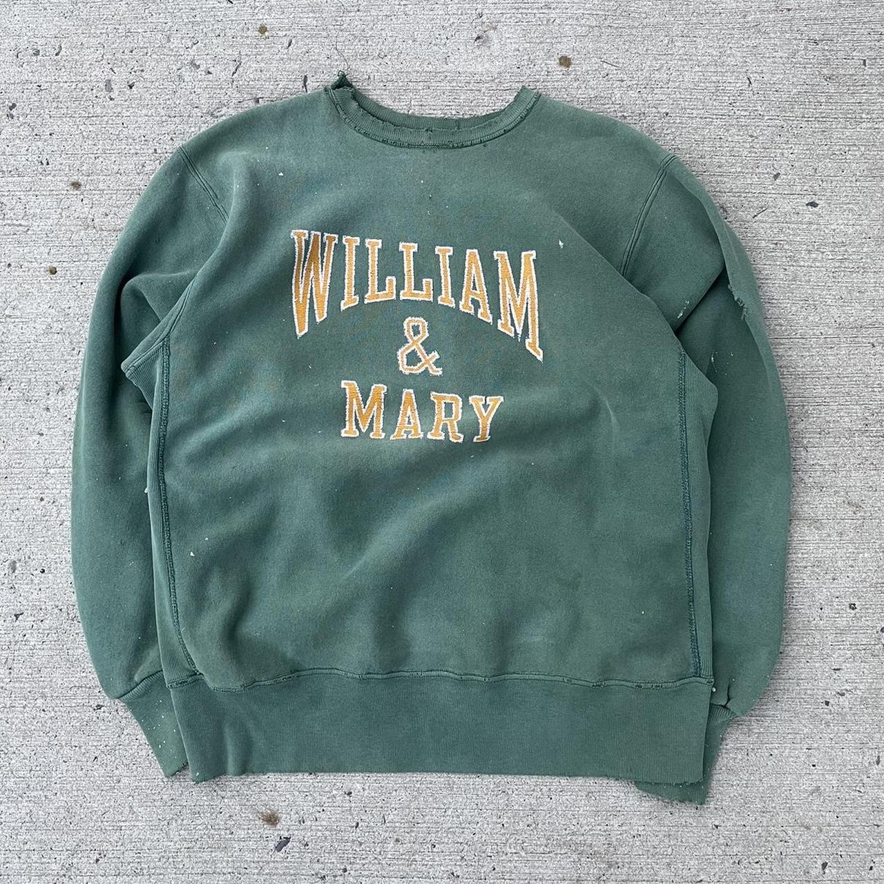 1980’s William and Mary Reverse Weave Tag is cut... - Depop