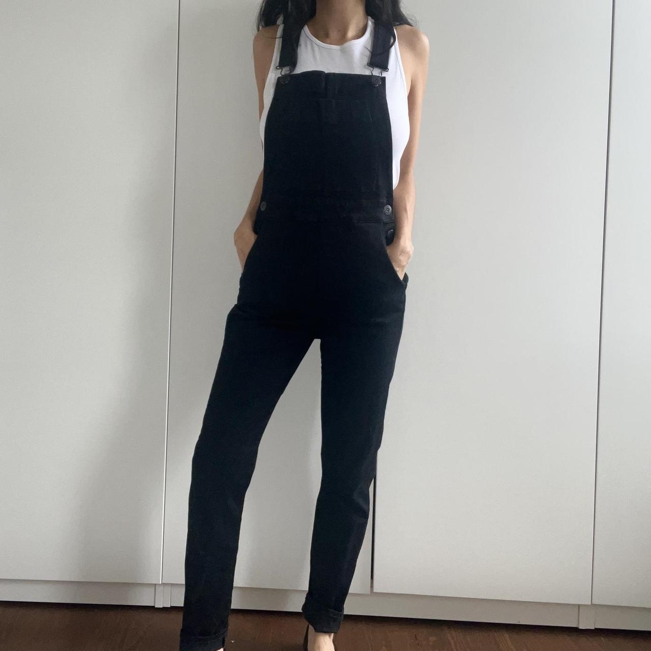 3x1 black denim overalls sz XS. Slim and comfy. Worn. Depop