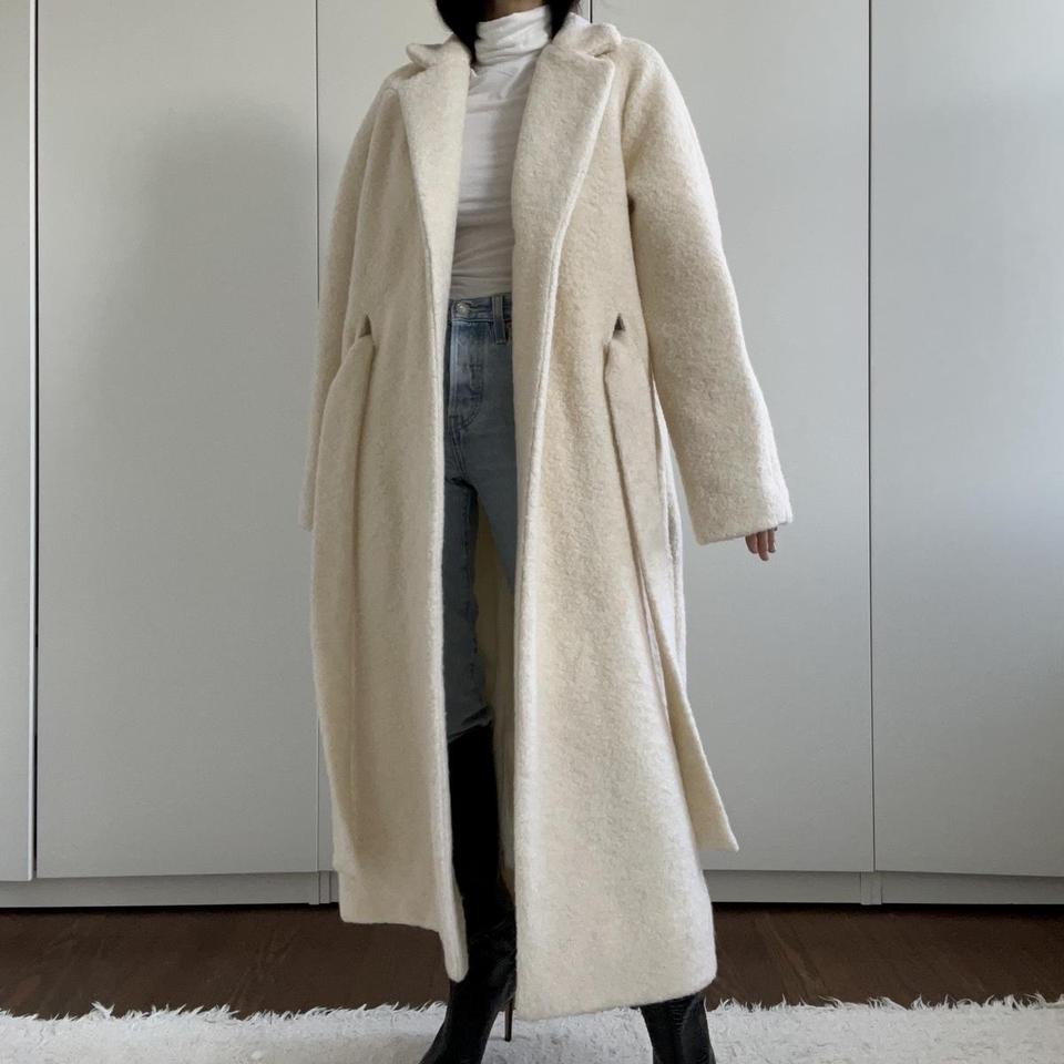 Ivory hot sale boucle coat