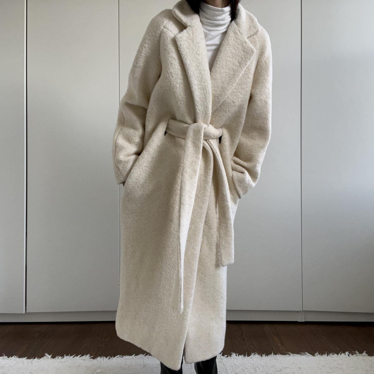 Ganni white sale coat