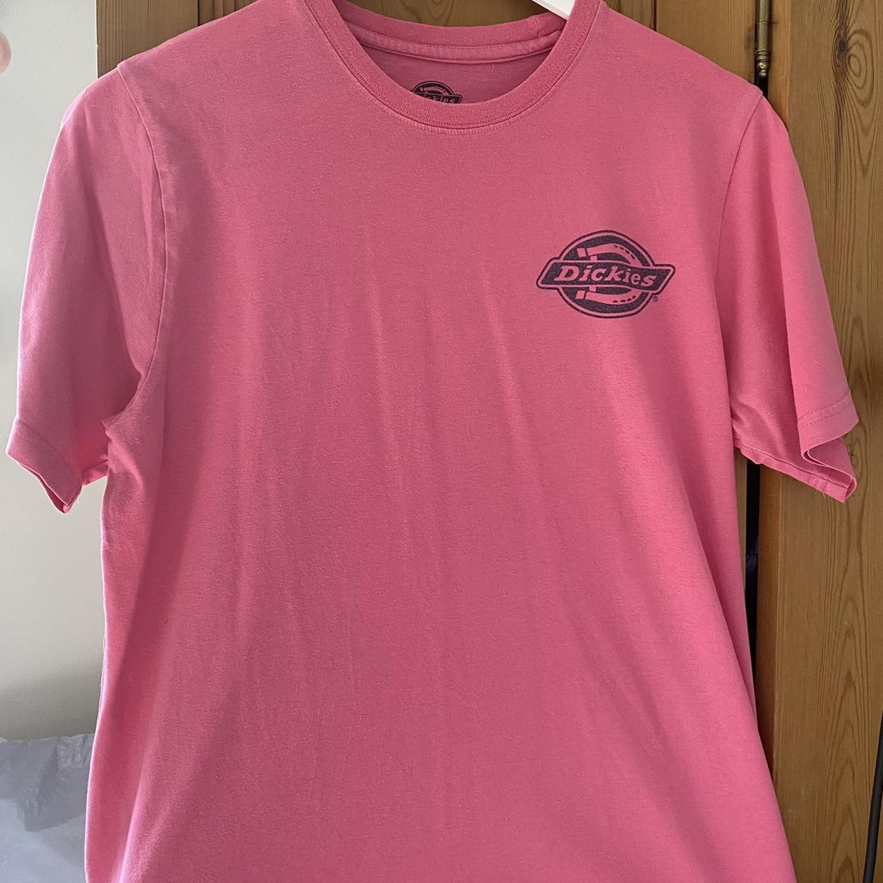 Pink Dickies t shirt size S #Dickies #DickiesTShirt... - Depop