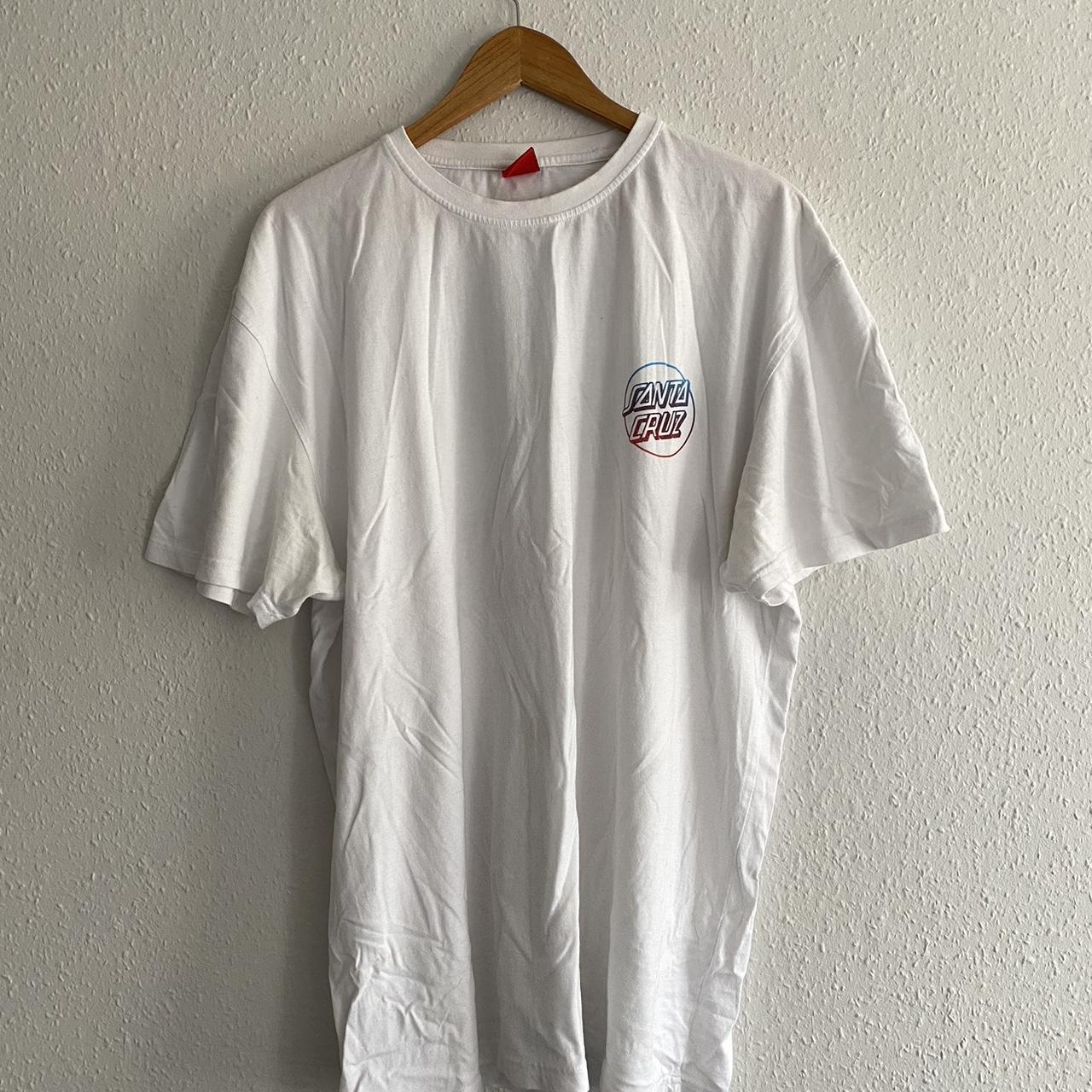 Santa Cruz White T-shirt XL With print front and... - Depop