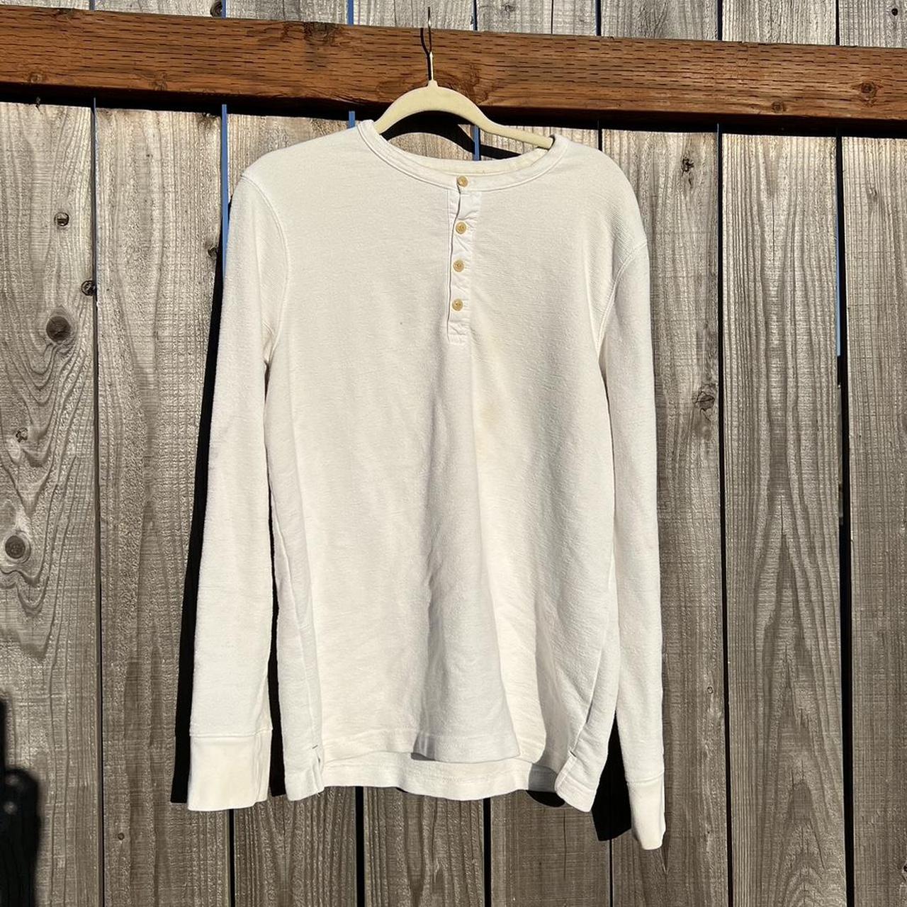 men-s-goodfellow-white-long-sleeve-size-l-lightly-depop