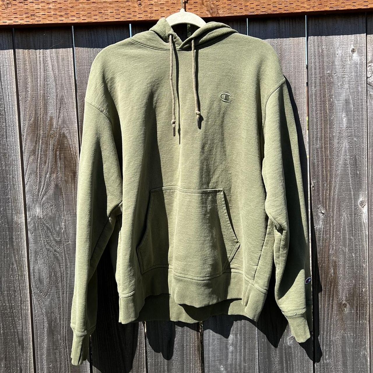 Men’s green Champion hoodie Size L Great quality and... - Depop