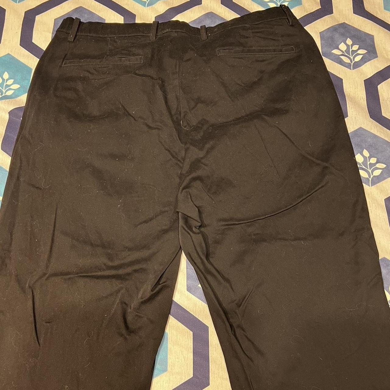 Uniqlo chino trousers with drawstrings inside black... - Depop