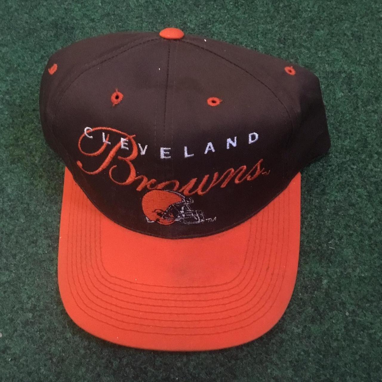 Vintage Browns hat. 90's Dawg Pound crossbones - Depop